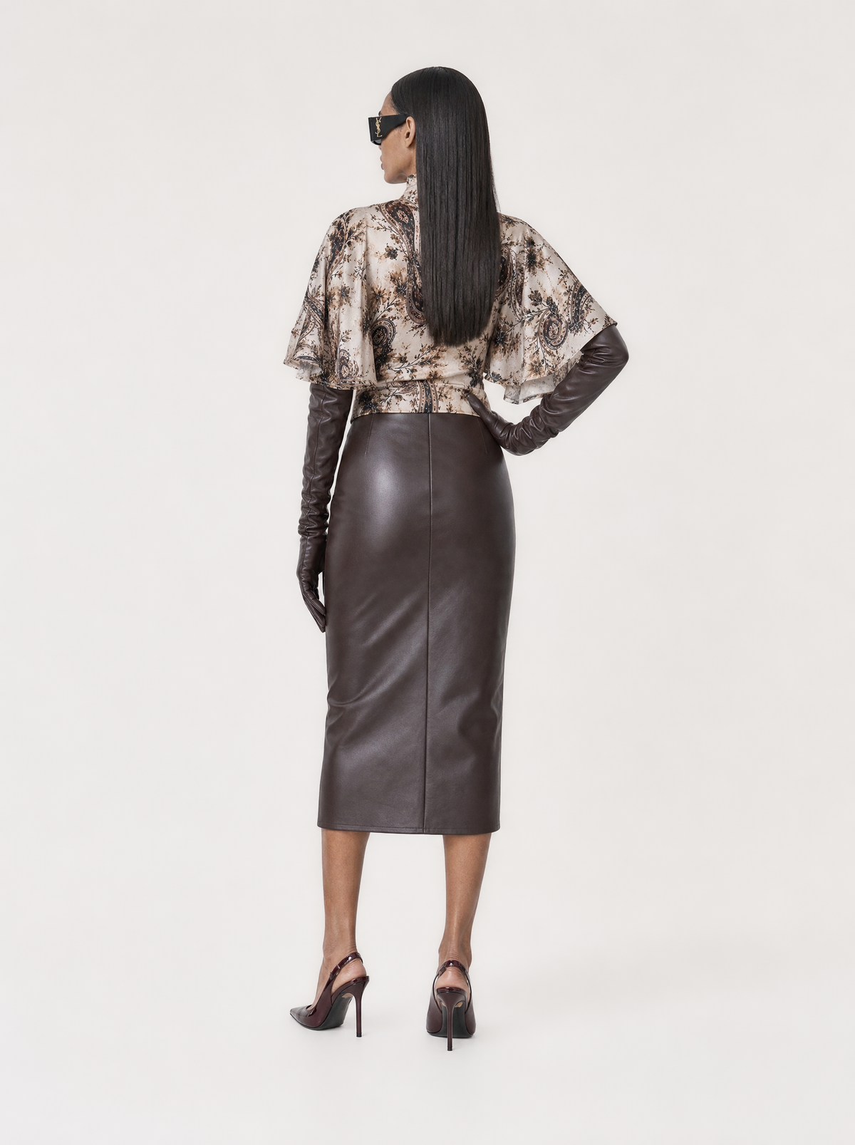 SEMINA MIDI SKIRT | CHOCOLATE (210036)