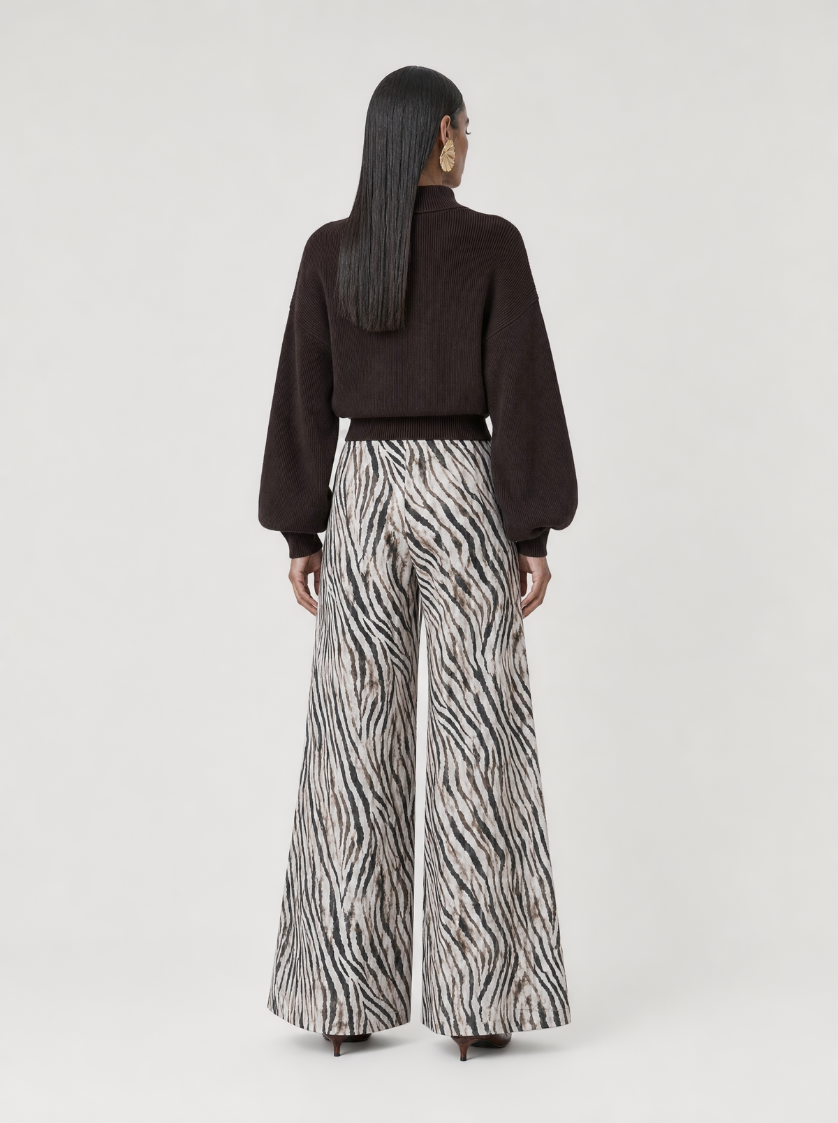 FLEUR FLARED PANTS | ZEBRA (210037)