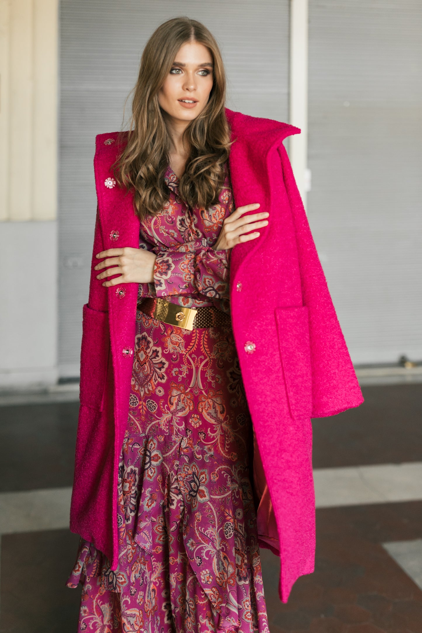 MARIBEL COAT MAGENDA (13049D)