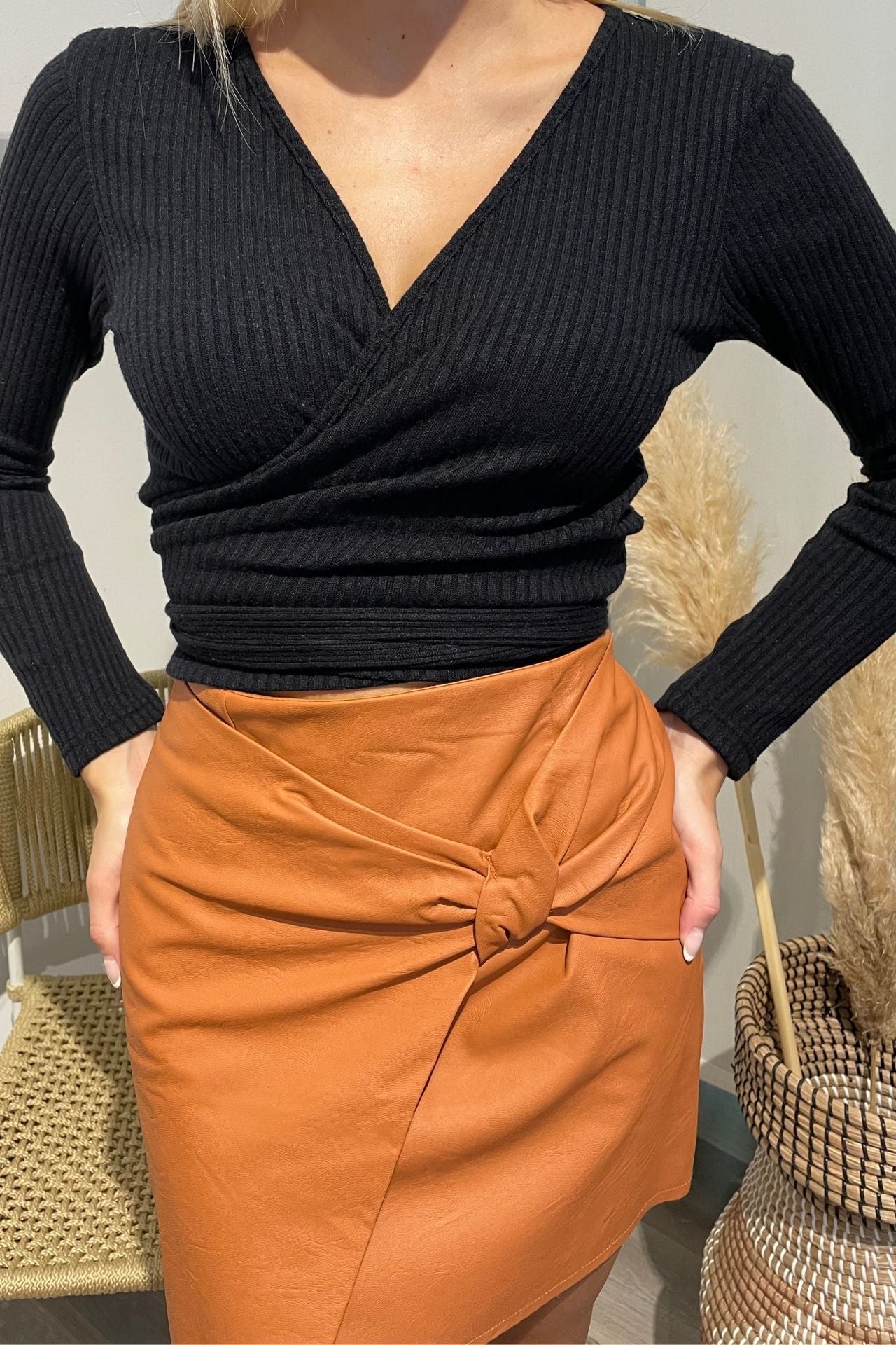 CHLOE SKIRT LEATHER (10825)