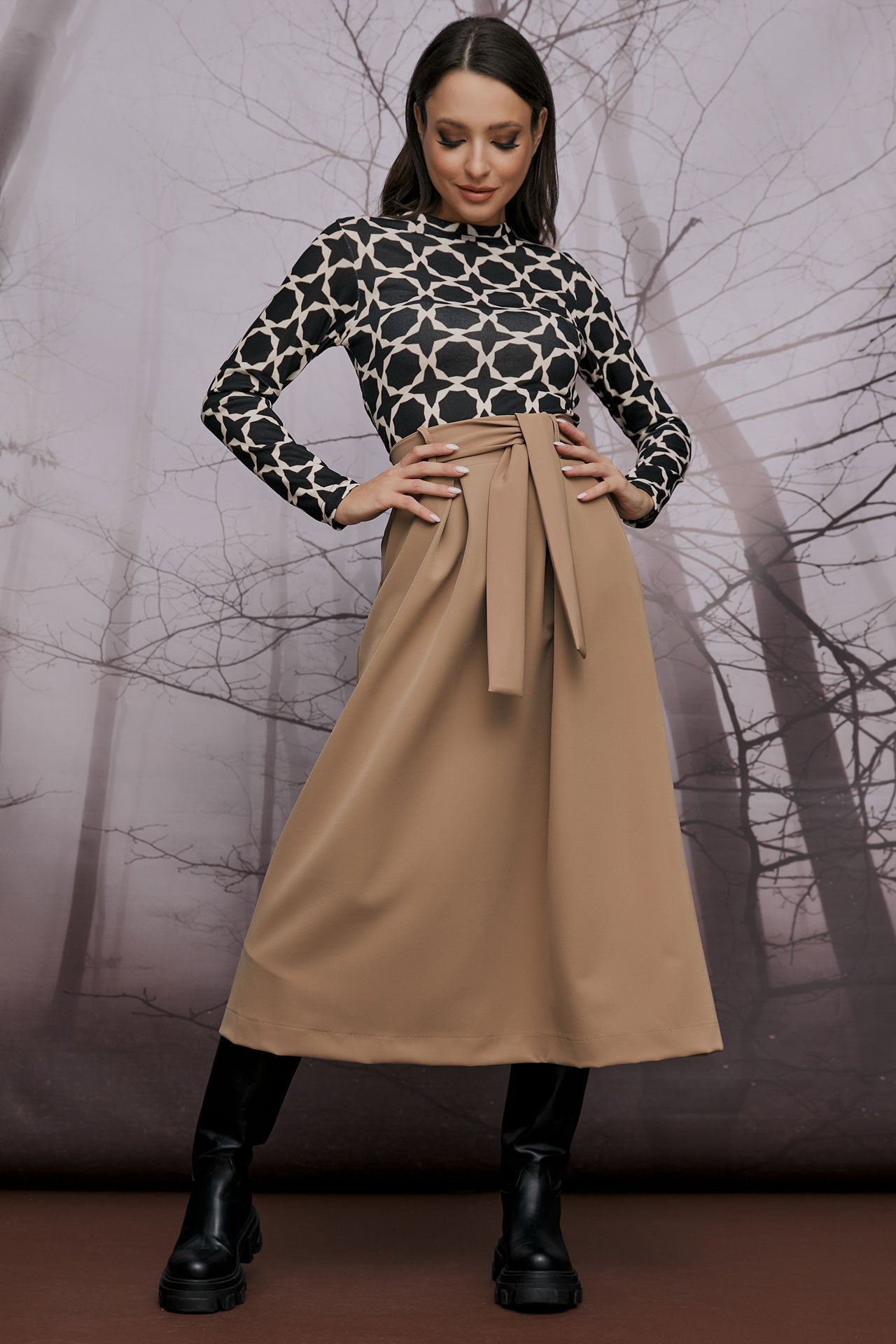 MARLENE MIDI SKIRT(13008A)