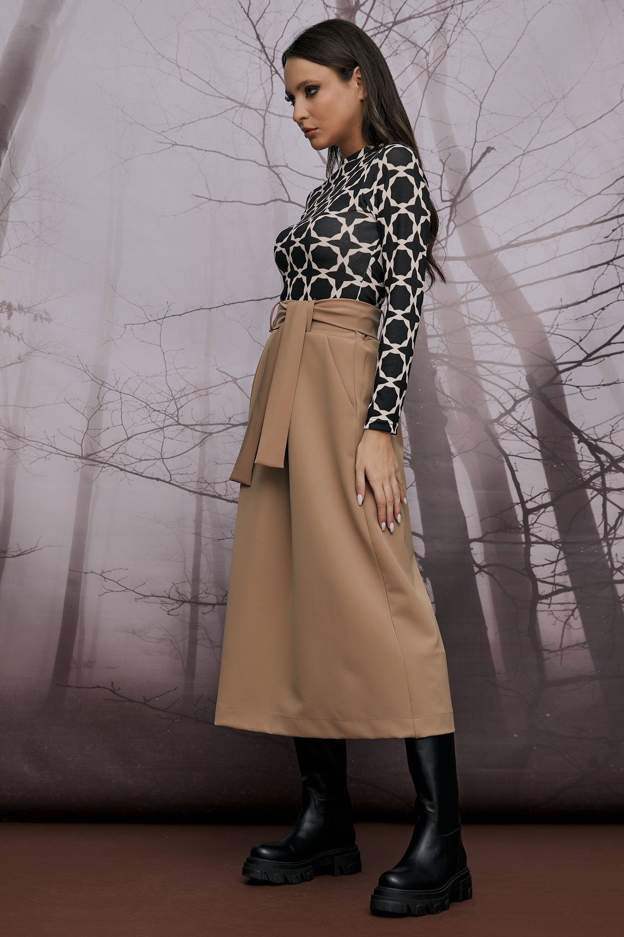MARLENE MIDI SKIRT(13008A)