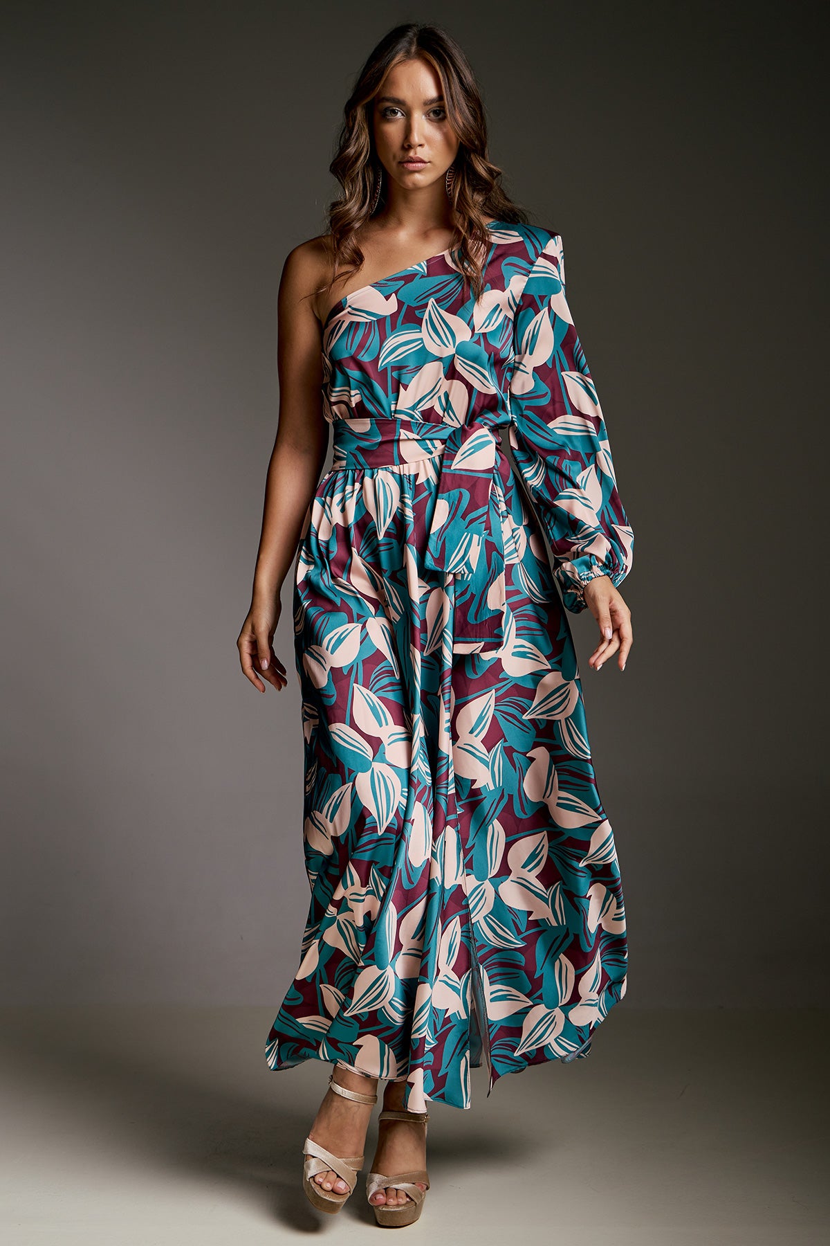 Skirt Maxi Satin Print PAULETTE (14081B)