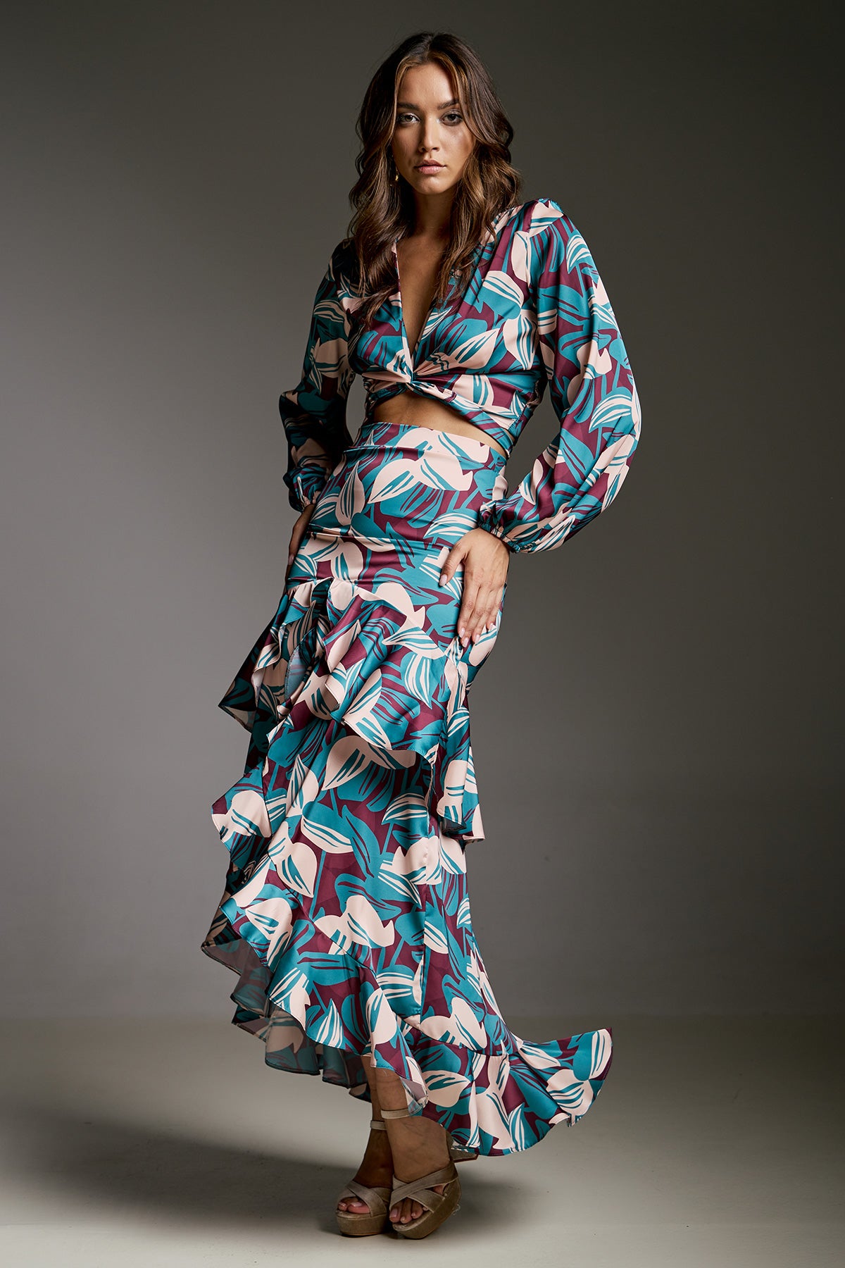 Top Satin Print ROSABELLA (14079A)