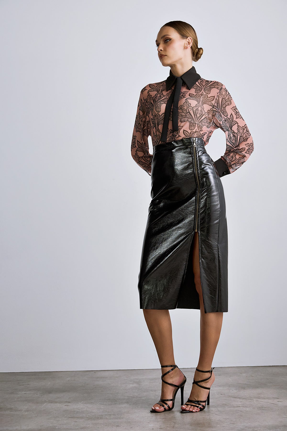 Skirt Midi Leather ADA (17020)