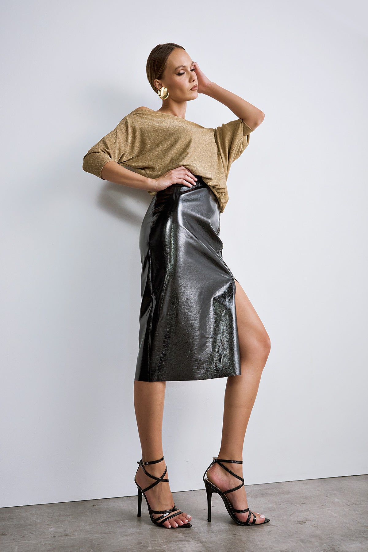 Skirt Midi Leather ADA (17020)