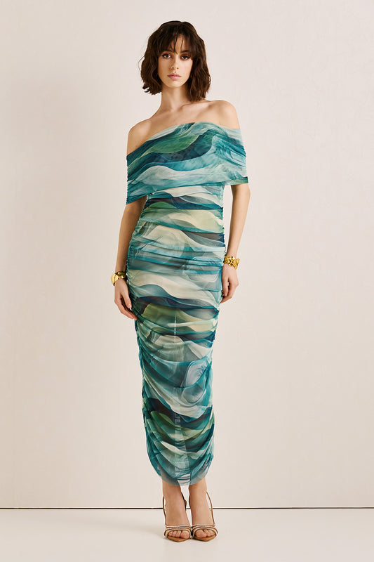 Dress Midi Tulle Print LILIBET (18003C)