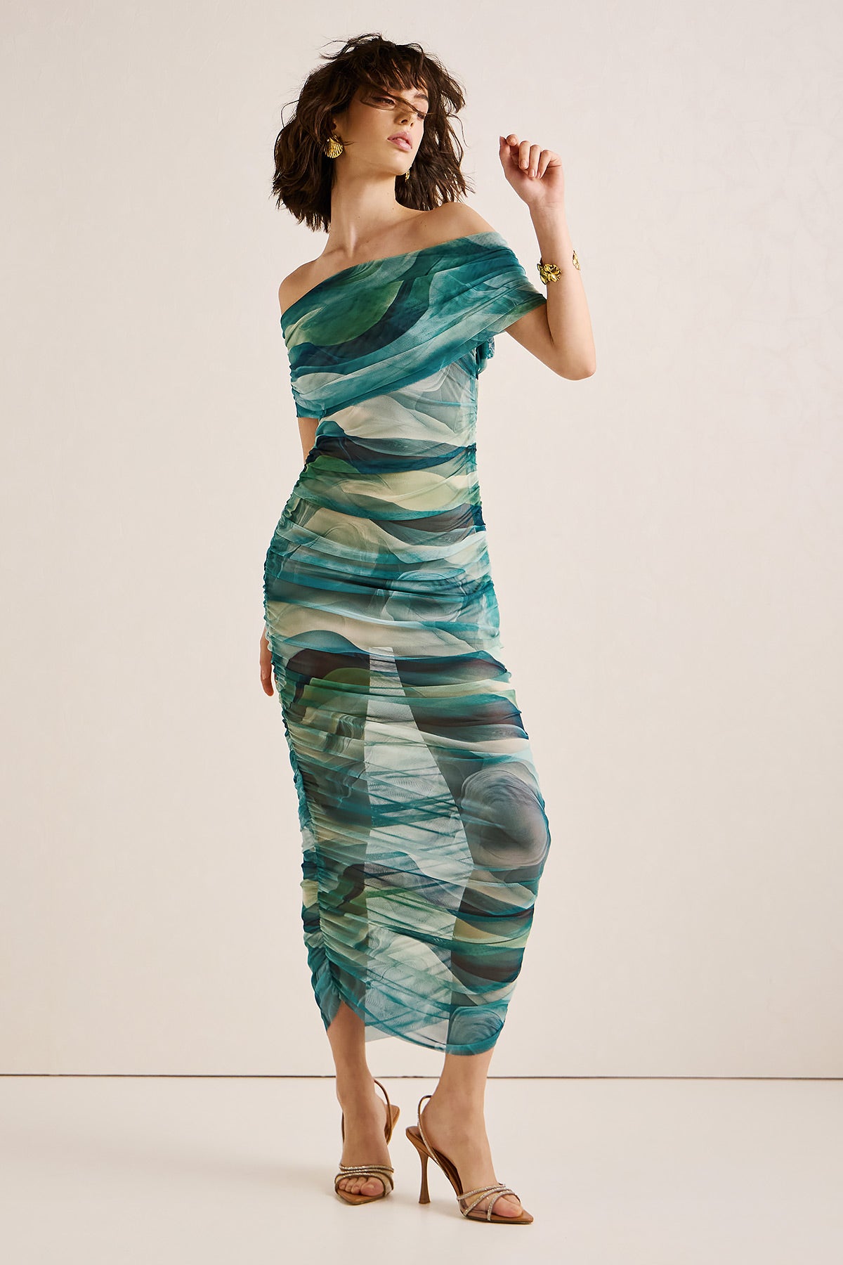 Dress Midi Tulle Print LILIBET (18003C)