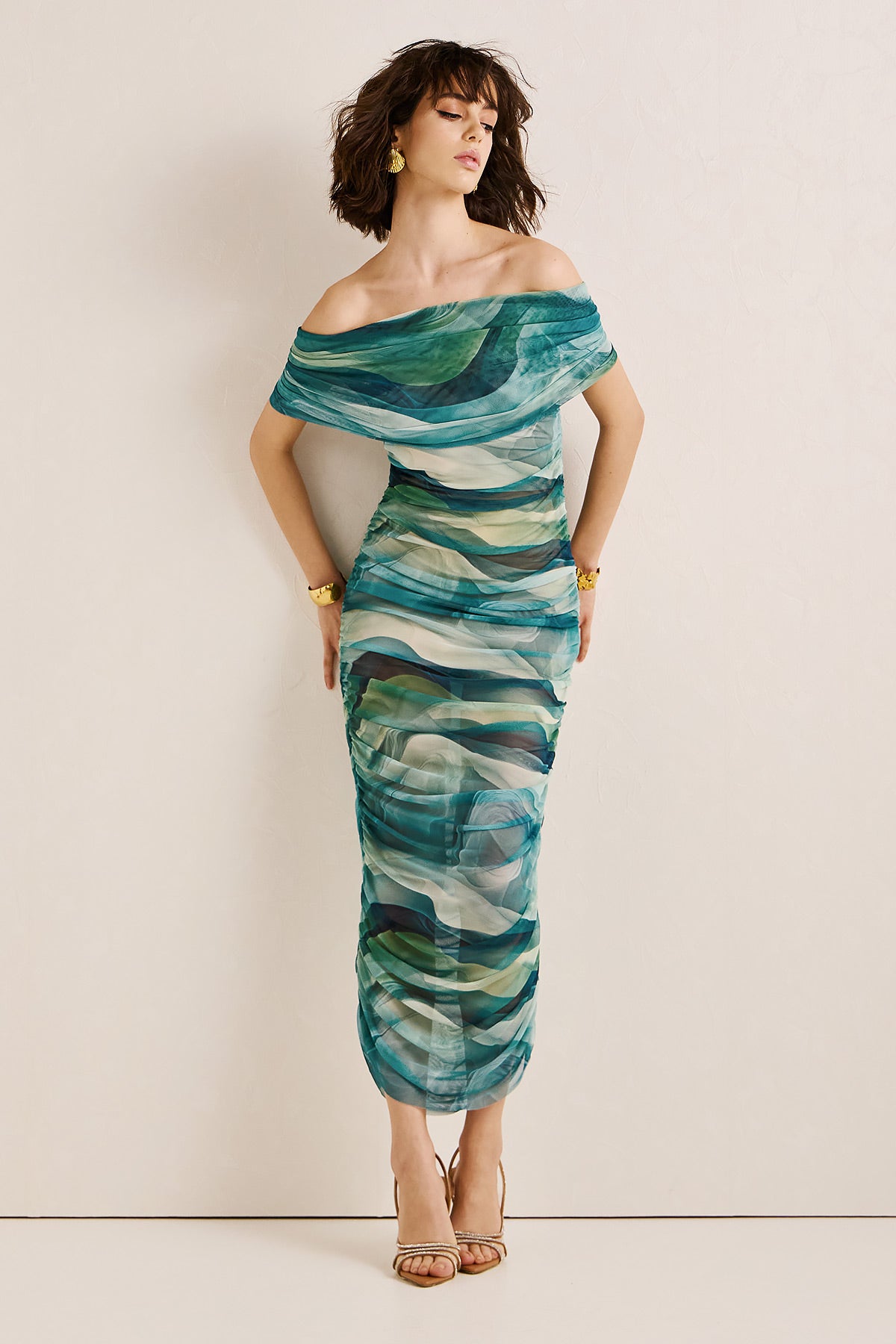 Dress Midi Tulle Print LILIBET (18003C)