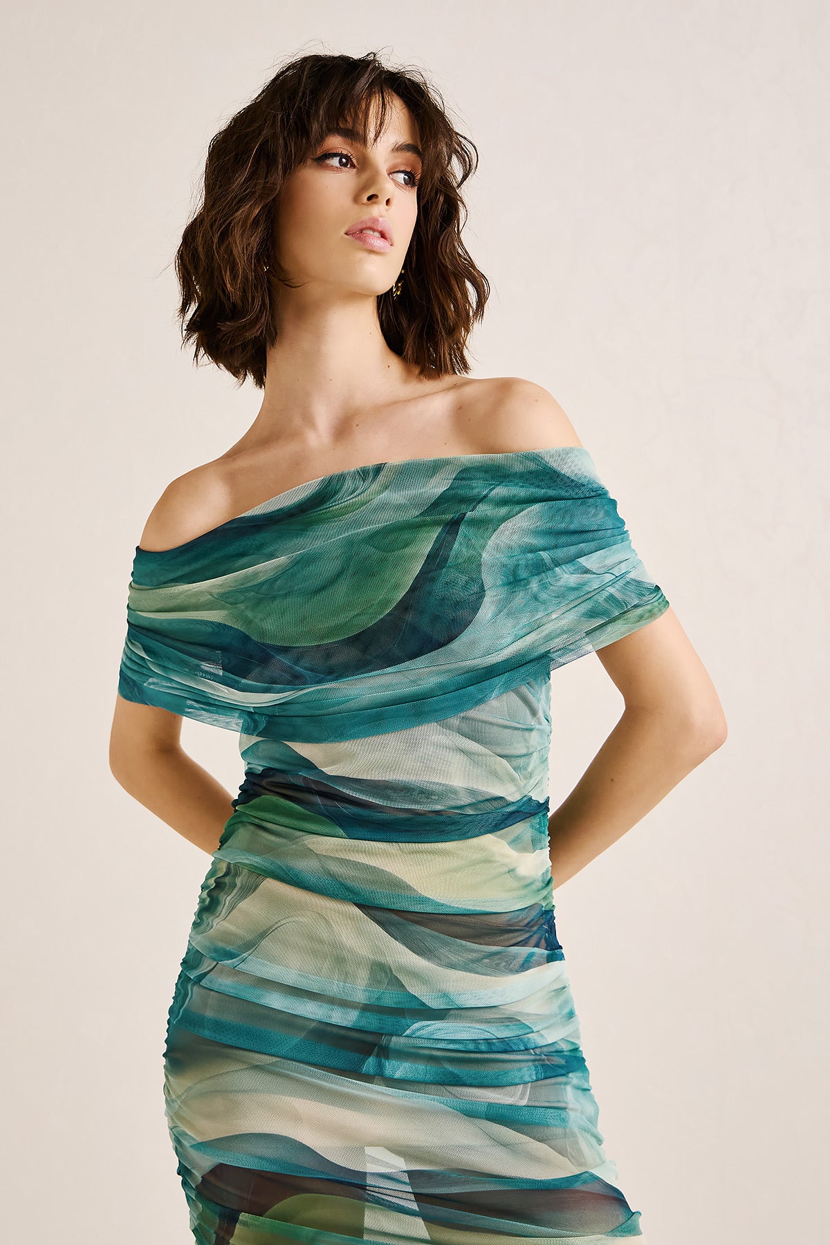 Dress Midi Tulle Print LILIBET (18003C)
