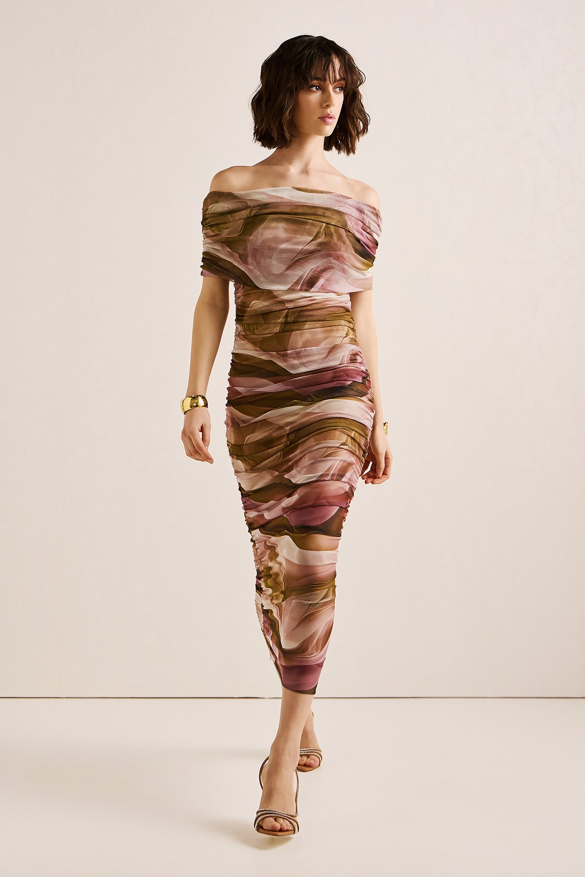 Dress Midi Tulle Print LILIBET (18003D)