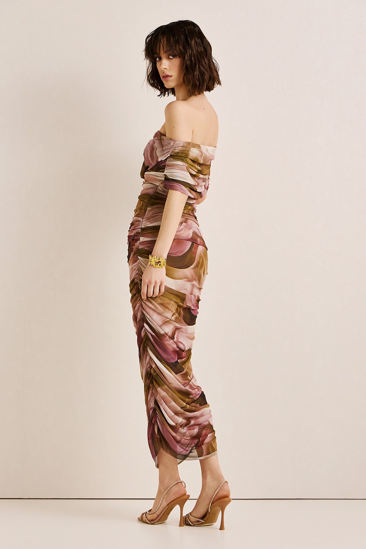 Dress Midi Tulle Print LILIBET (18003D)
