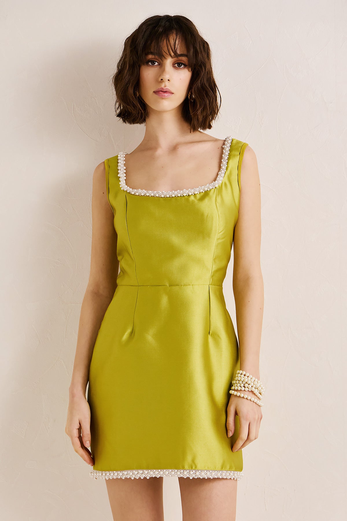Dress Mini Duchess Satin Lime DEMI (18001C)