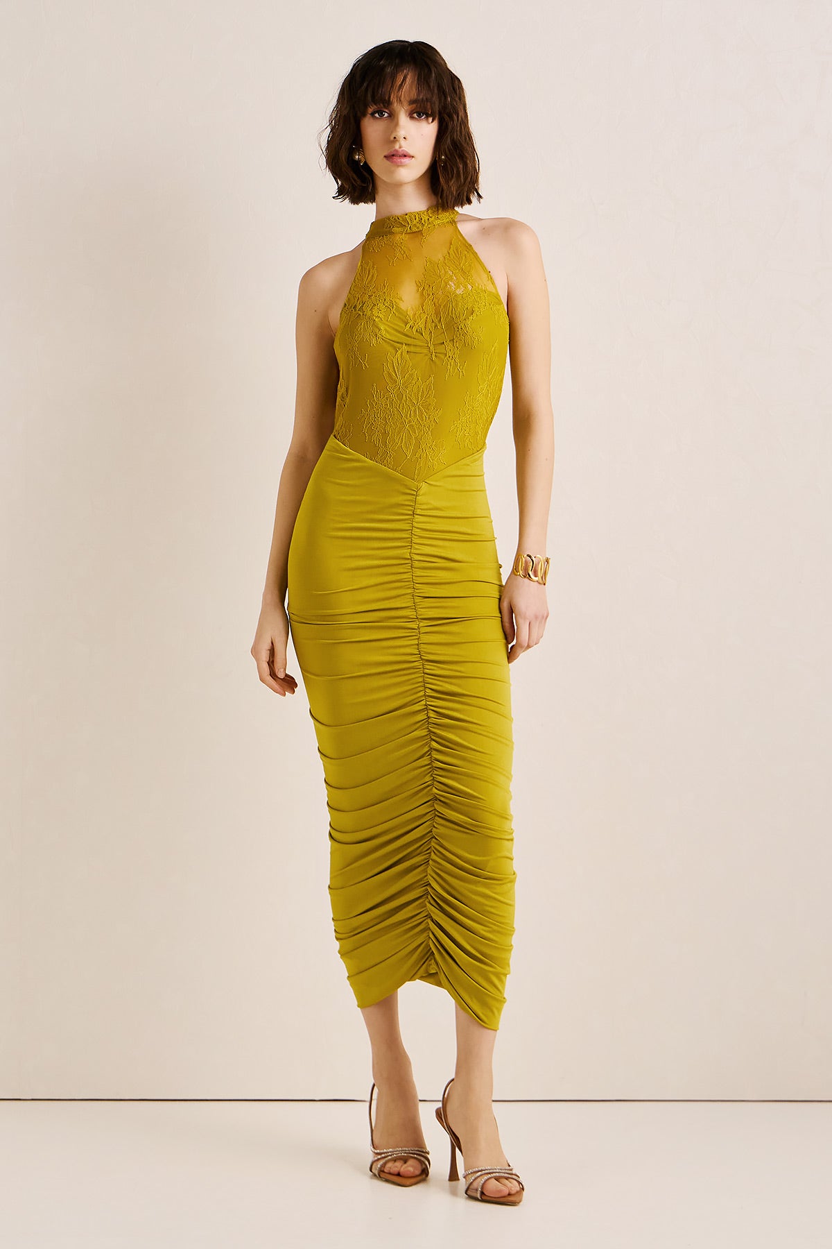 Dress Midi Lace Turtleneck DEPY (18002A)