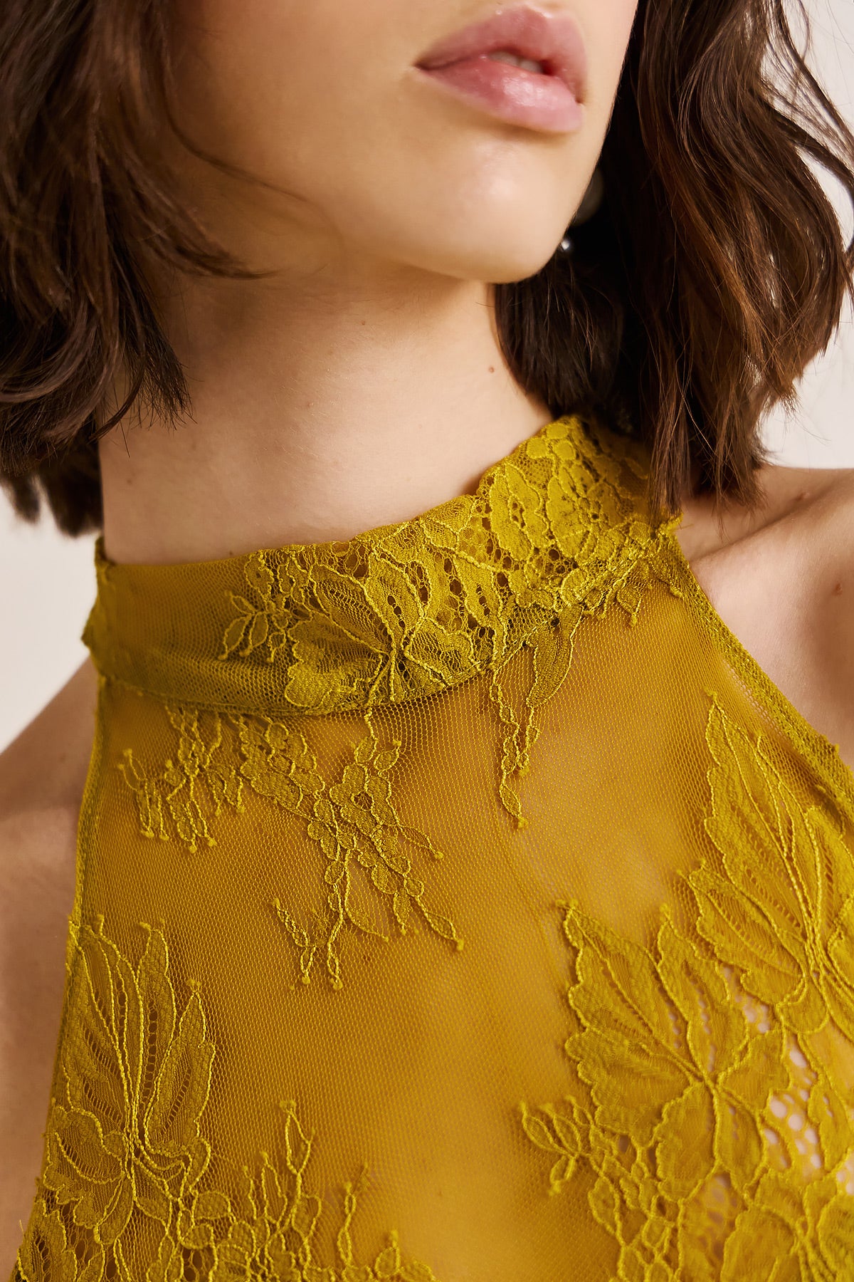 Dress Midi Lace Turtleneck DEPY (18002A)