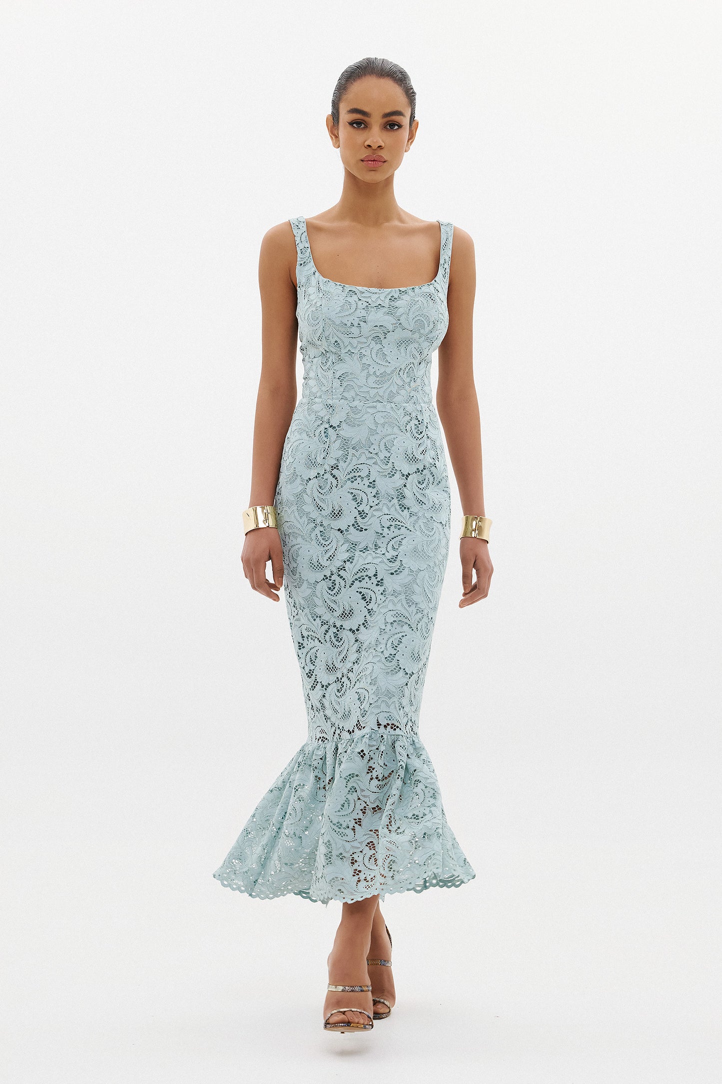 RAISA MIDI DRESS | MINT (20002B)