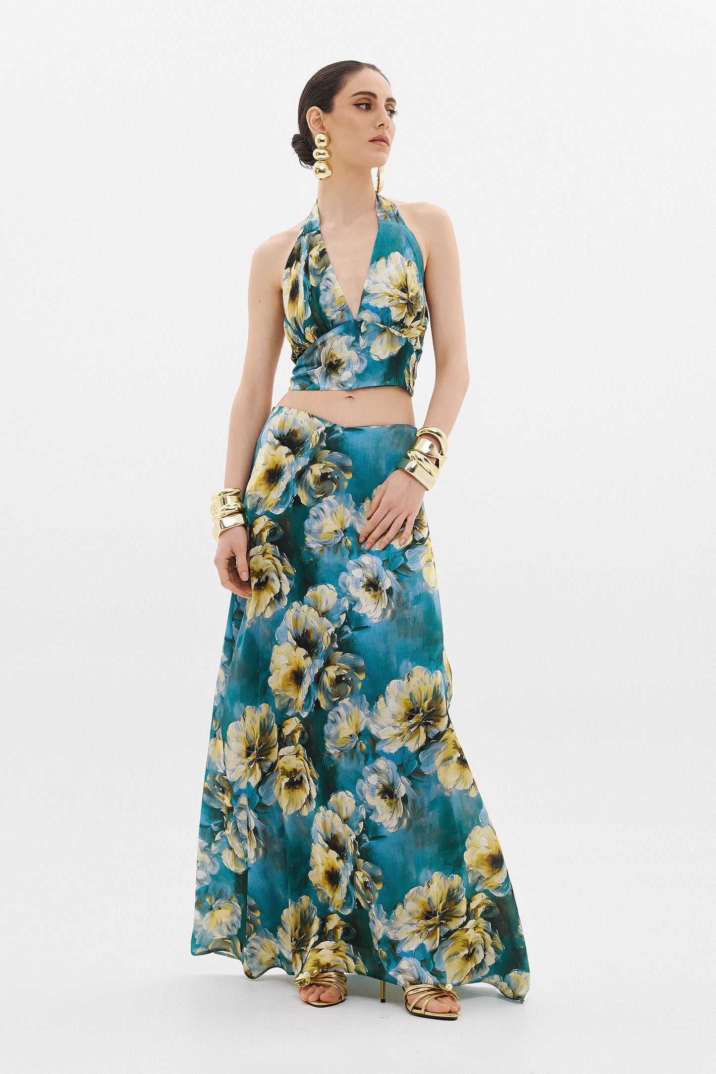 LILY TOP | TEAL FLORAL (20018)