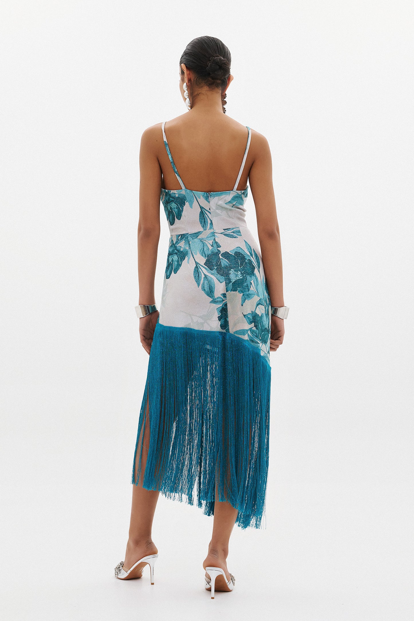 INGRID DRESS | AQUA FLORAL (20009C)