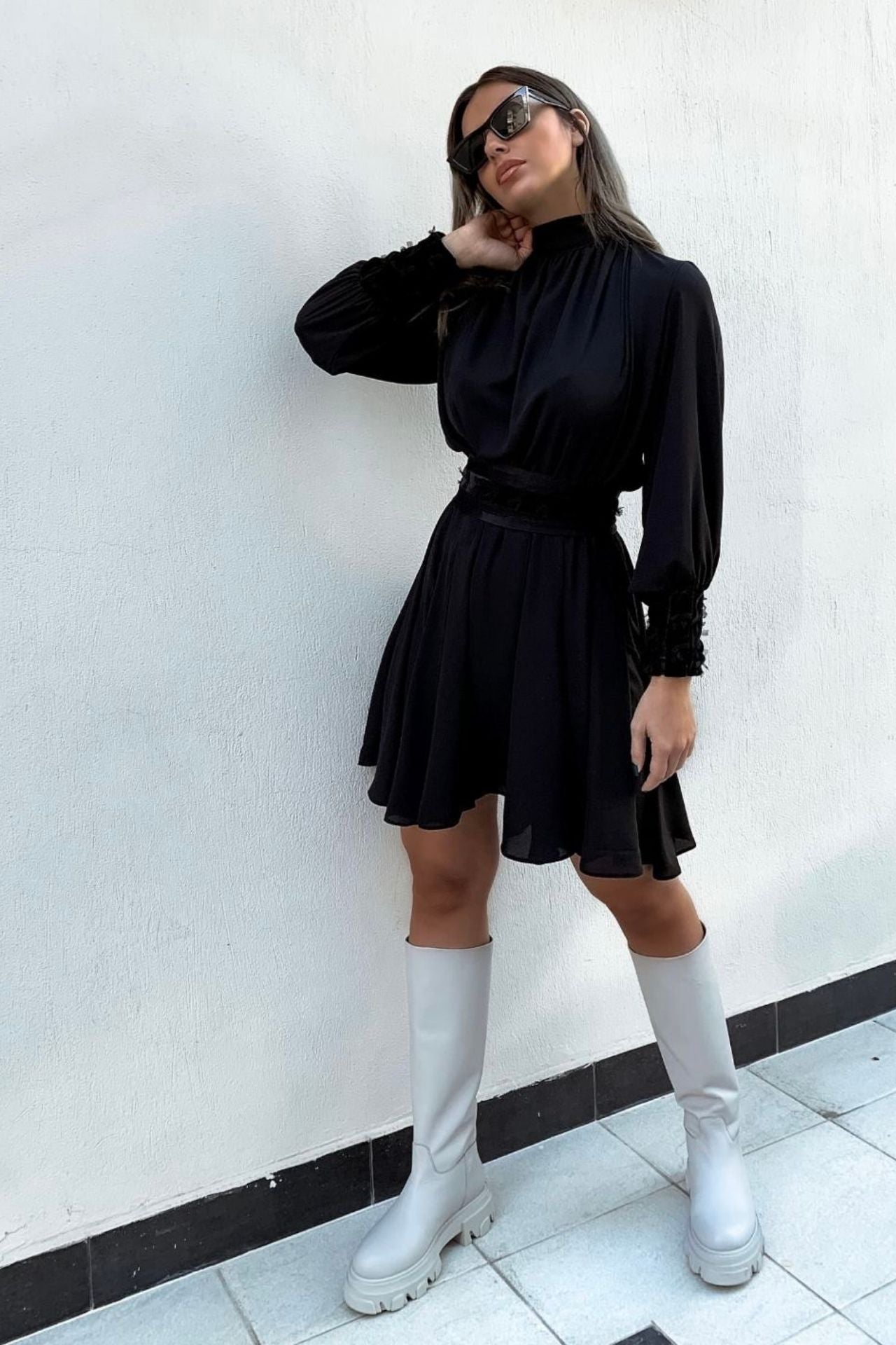Ariana Boots in Ice White
