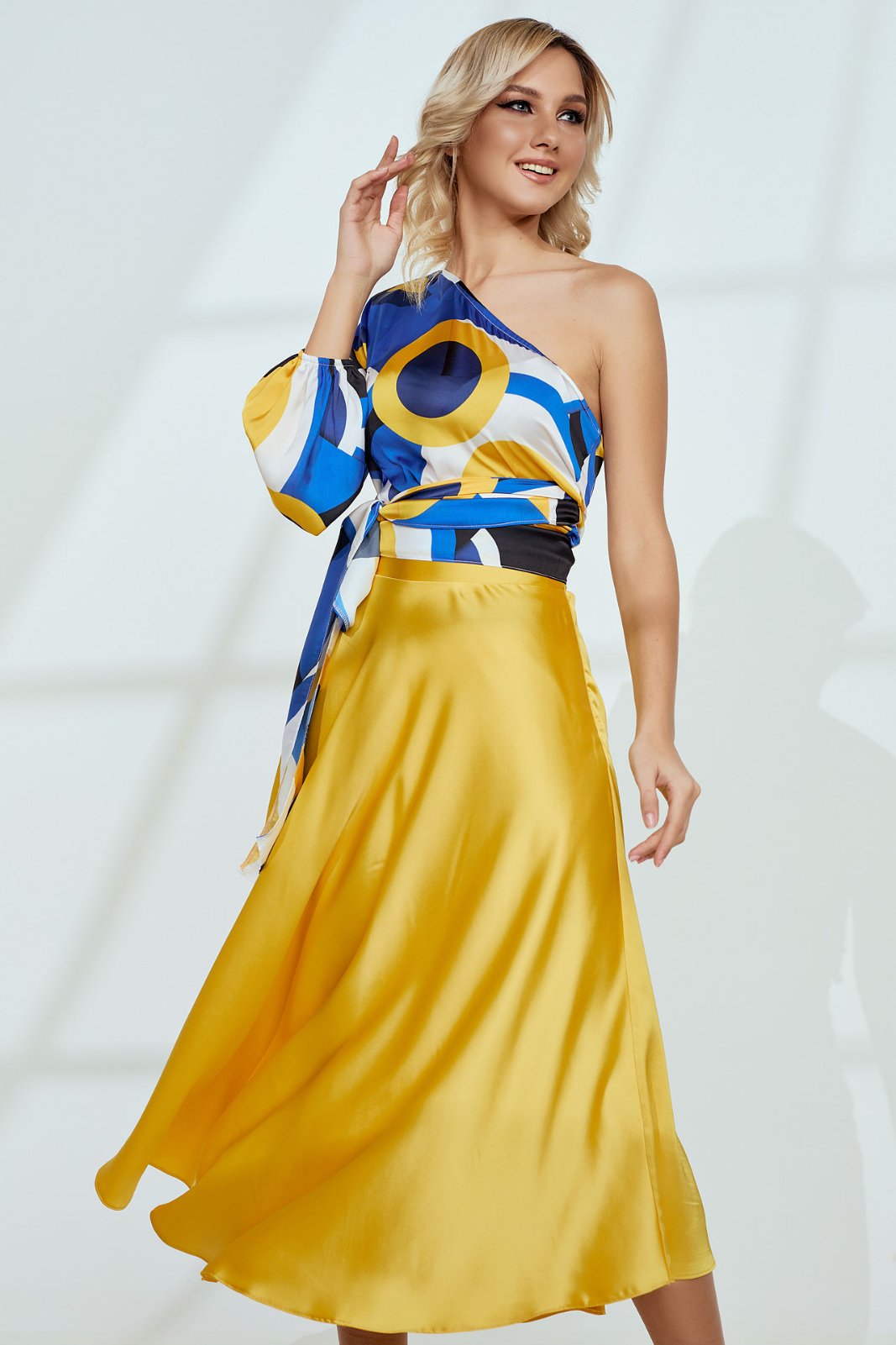 Skirt Midi Satin AMORE (12025)