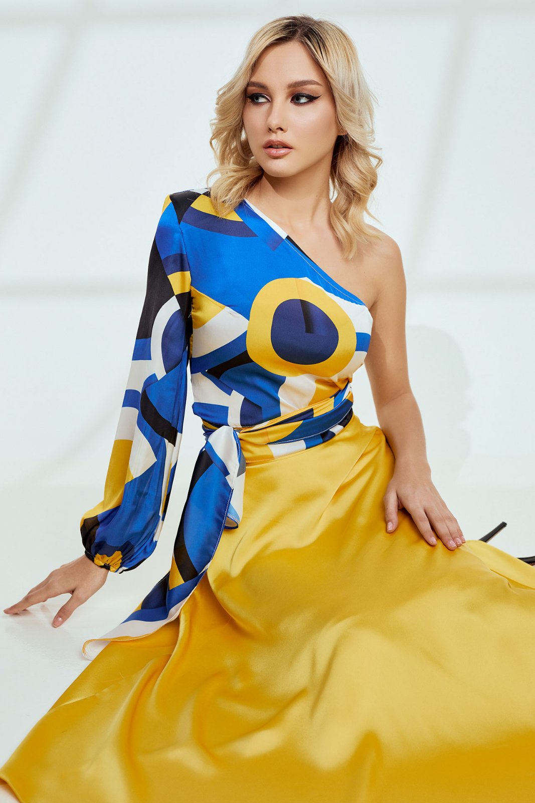 Skirt Midi Satin AMORE (12025)