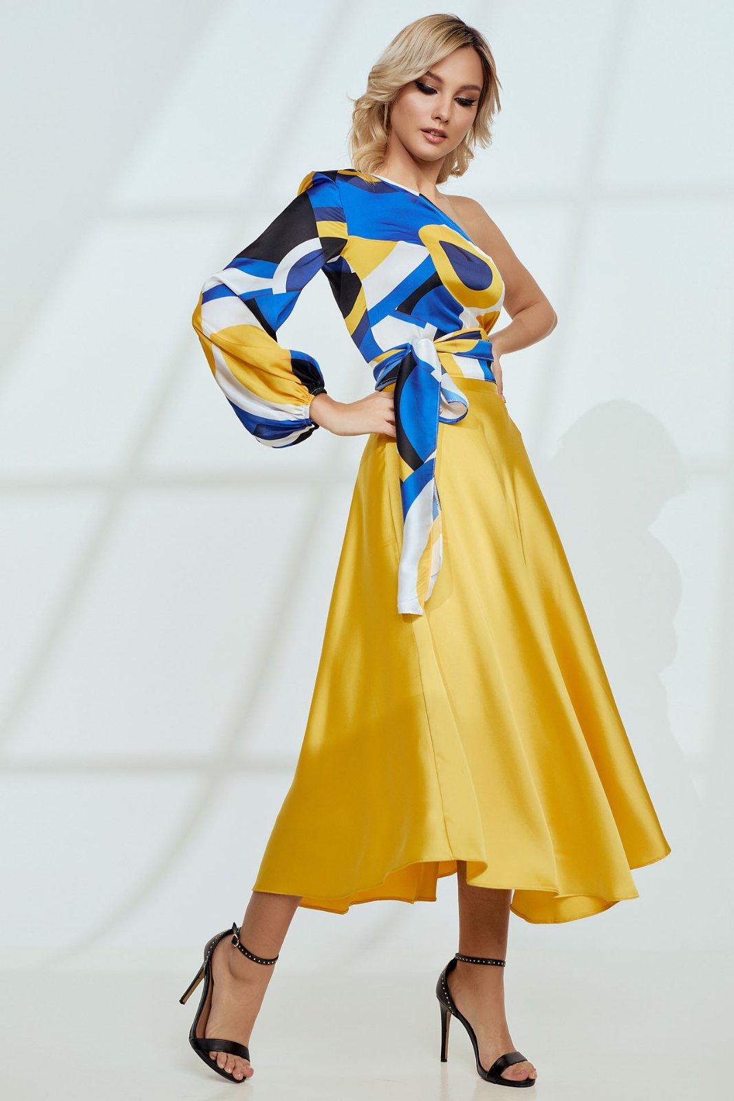 Skirt Midi Satin AMORE (12025)
