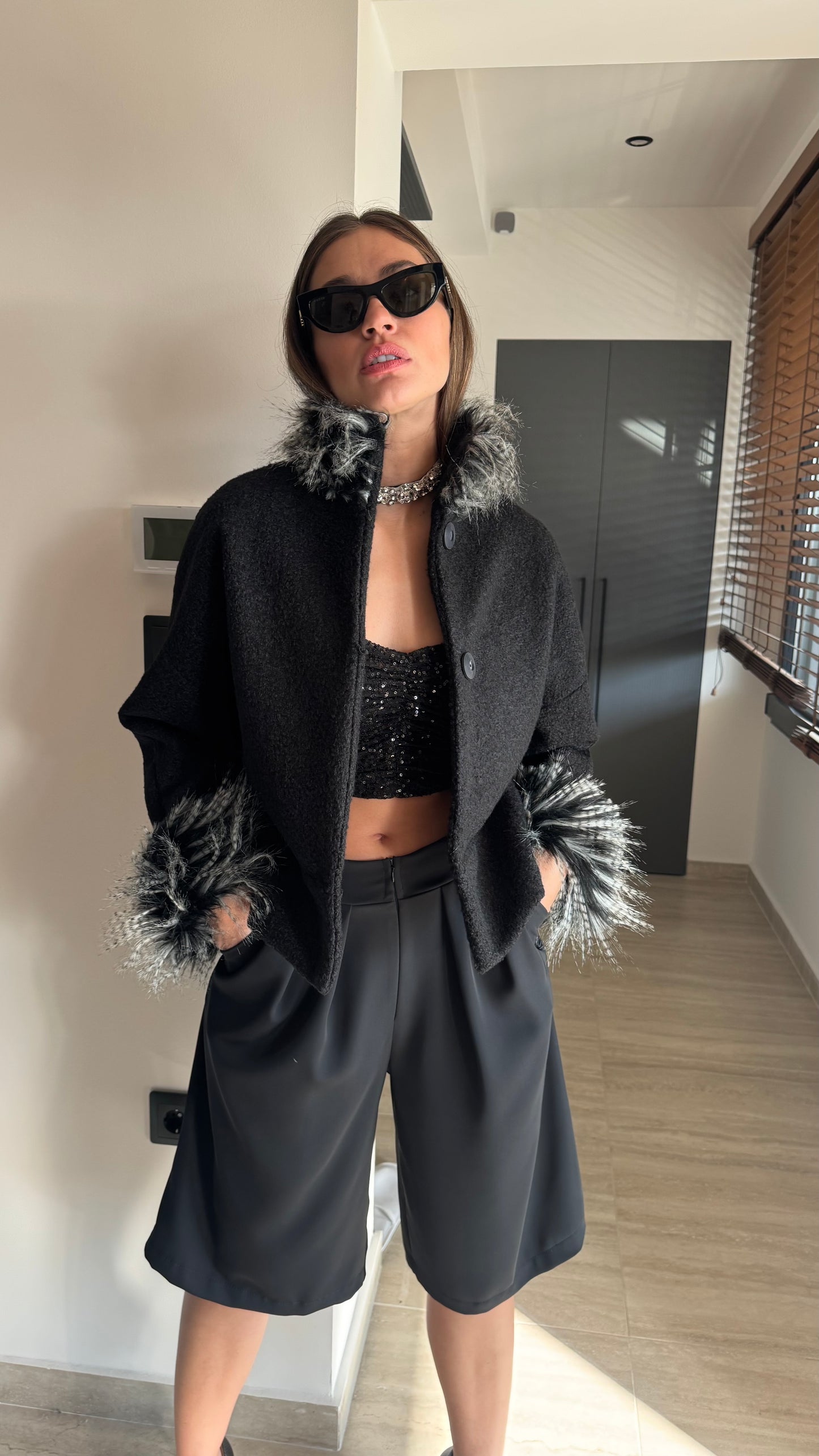 SYLIA COATIGAN | BLACK (19038)