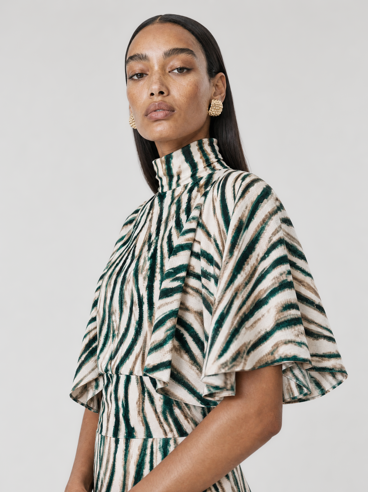 EVANIA VELVET TOP  |  ZEBRA  (210034)