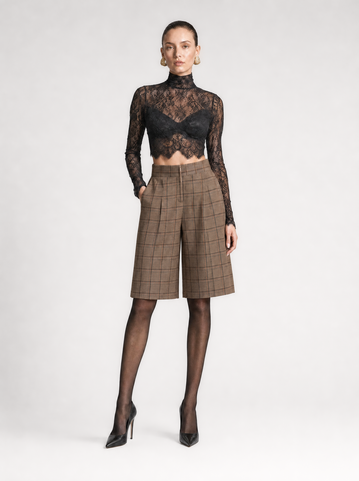 NADINE BERMUDA SHORTS  |  CHECK  (210035)