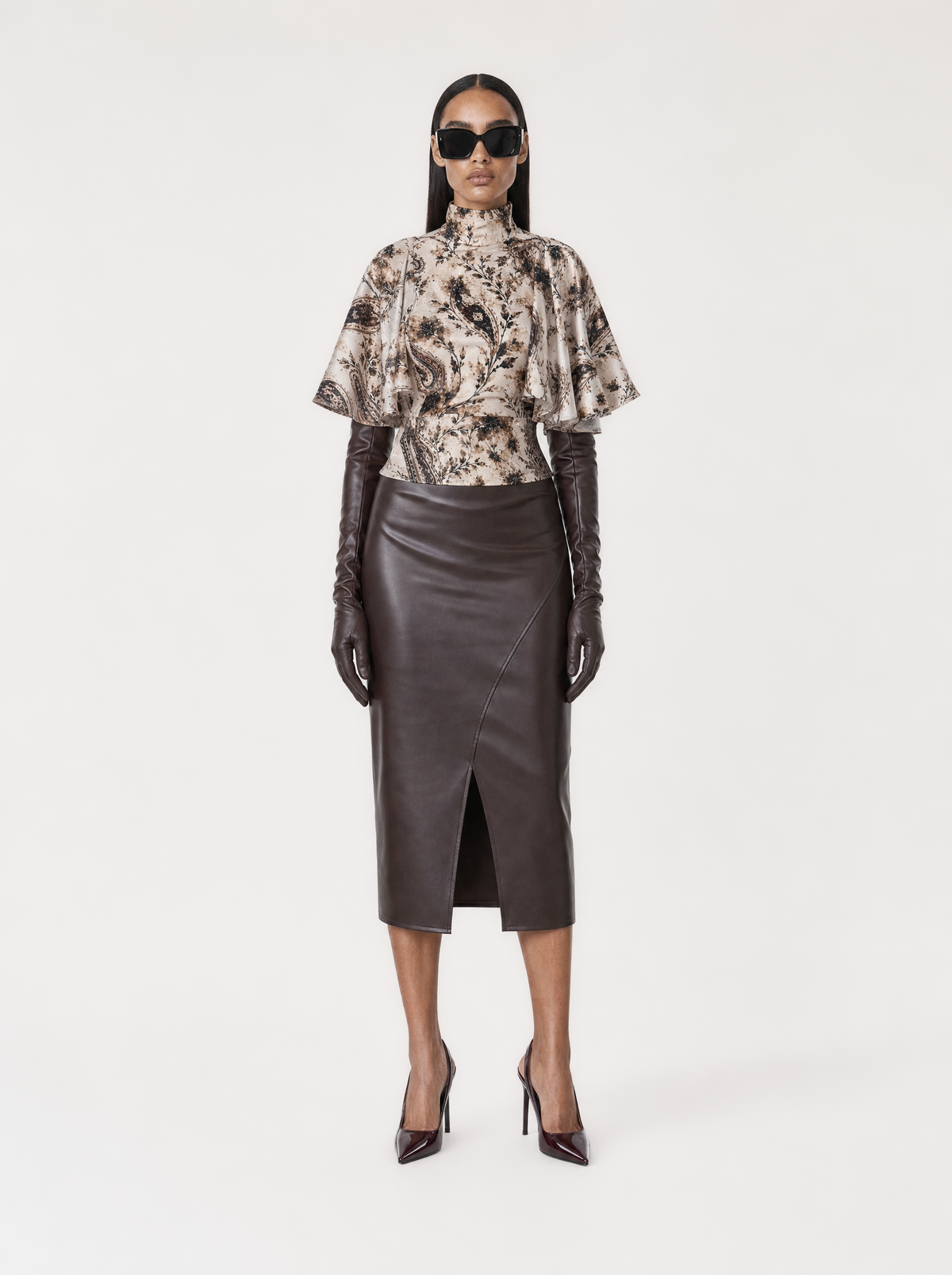 SEMINA MIDI SKIRT  |  CHOCOLATE  (210036)
