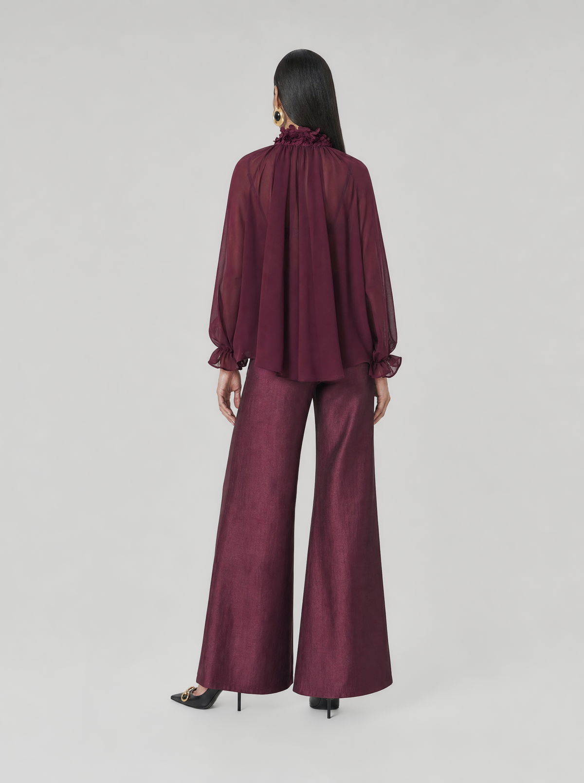 LYRIA 3D FLORAL TOP  |  PLUM  (210040)