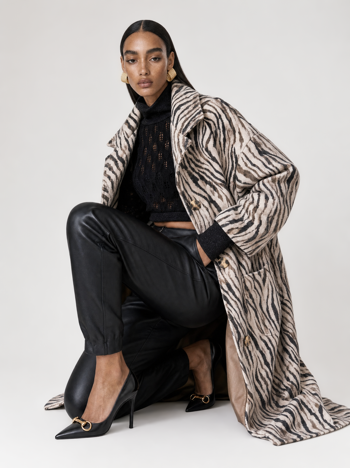 ZARRETI PRINT COAT  |  ZEBRA  (210041)