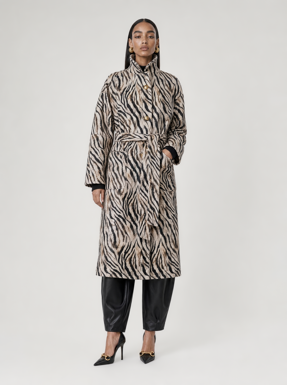 ZARRETI PRINT COAT  |  ZEBRA  (210041)