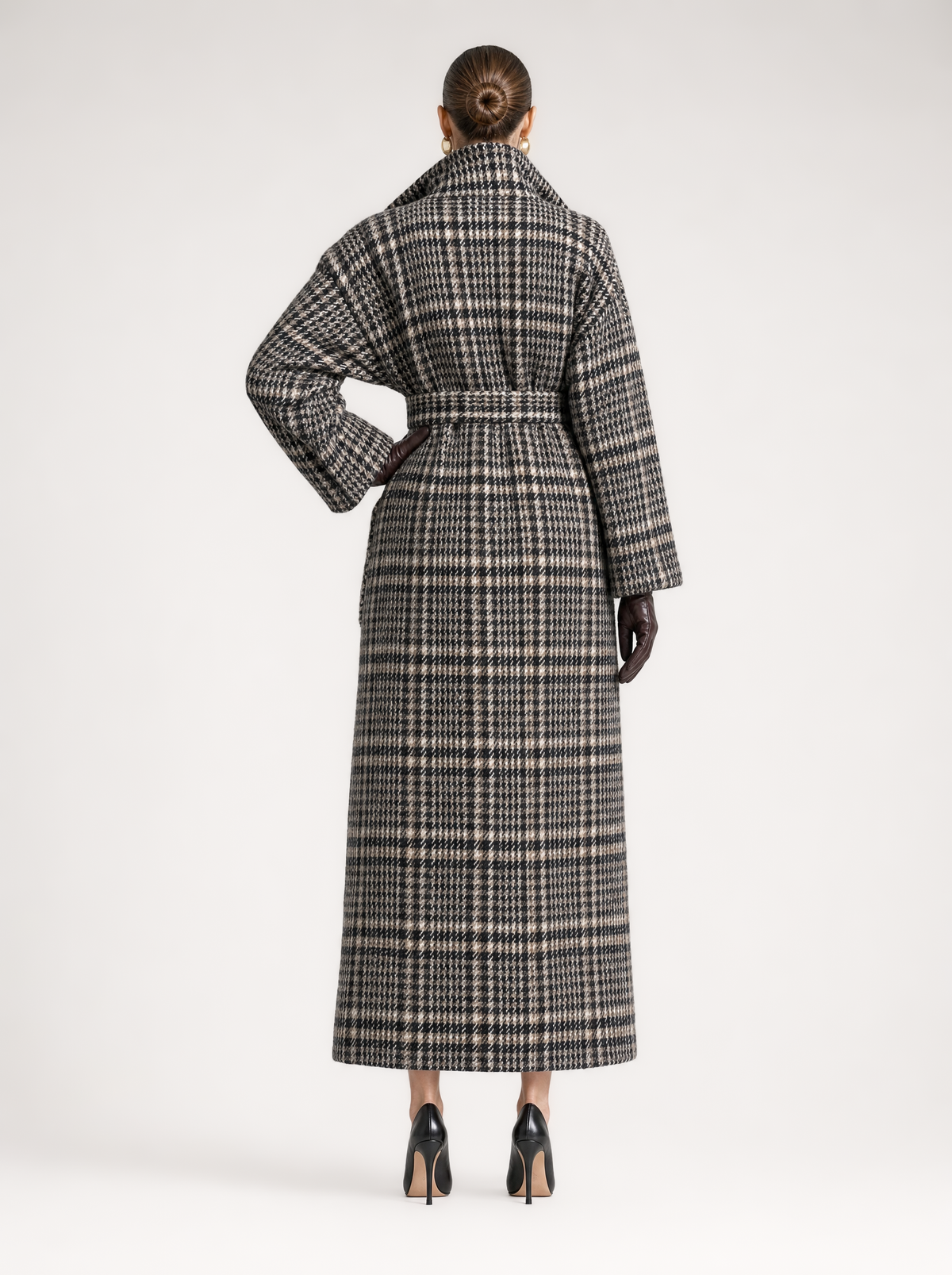 ZARRETI MAXI COAT  |  CHECKED  (210041)