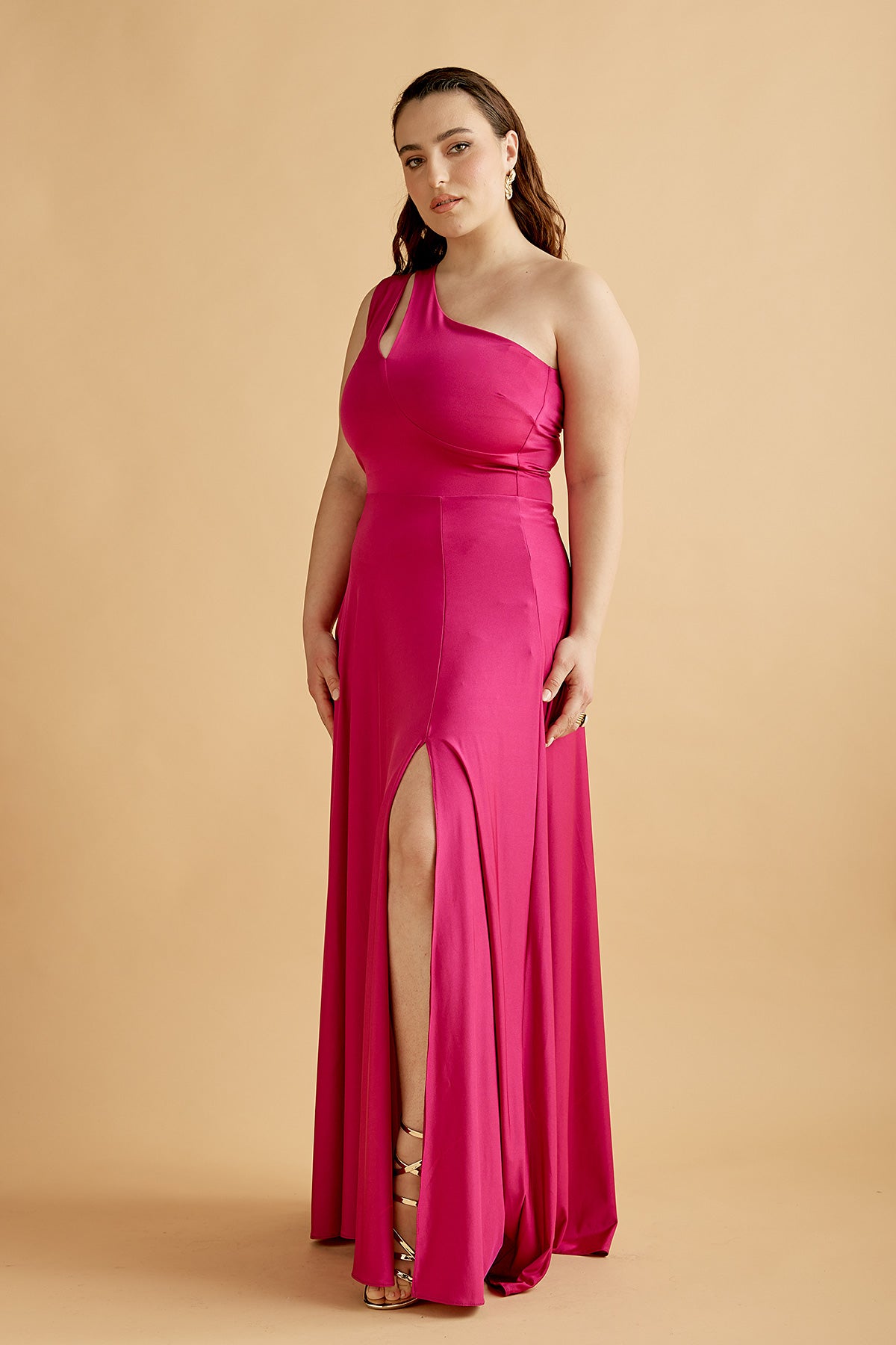 DARMINA DRESS IN MAGENTA (16023)