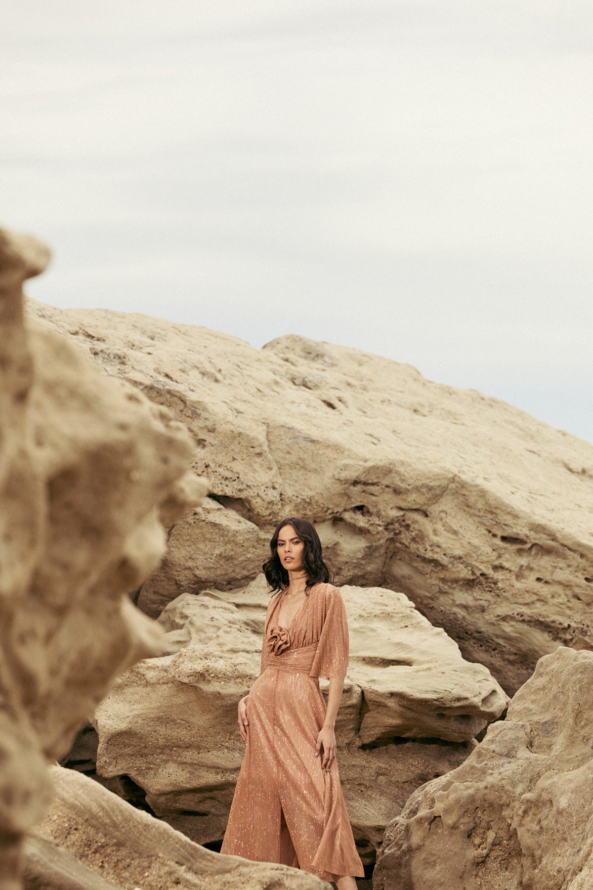 ZOYA midi dress  ( 16007a)