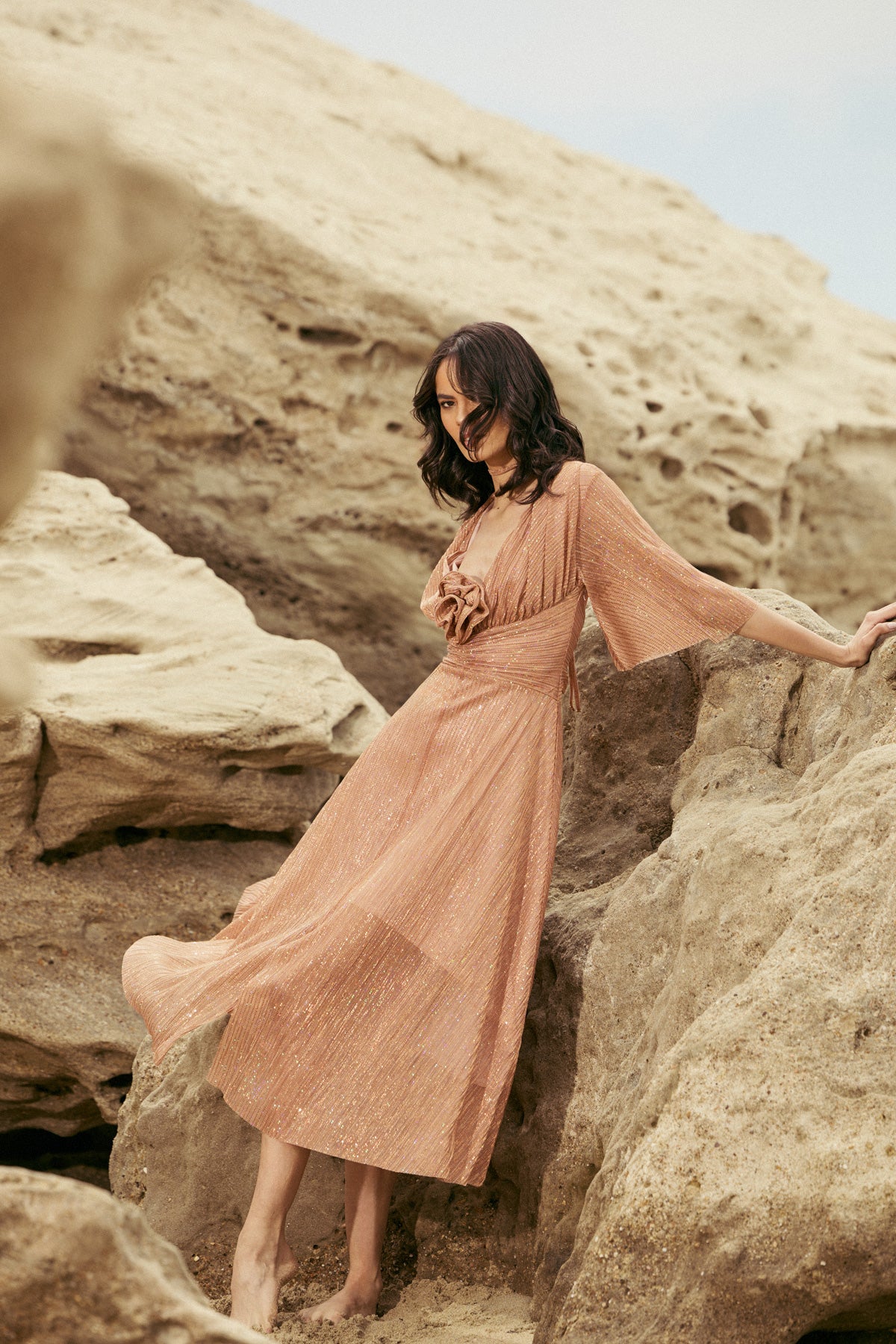 ZOYA midi dress  ( 16007a)