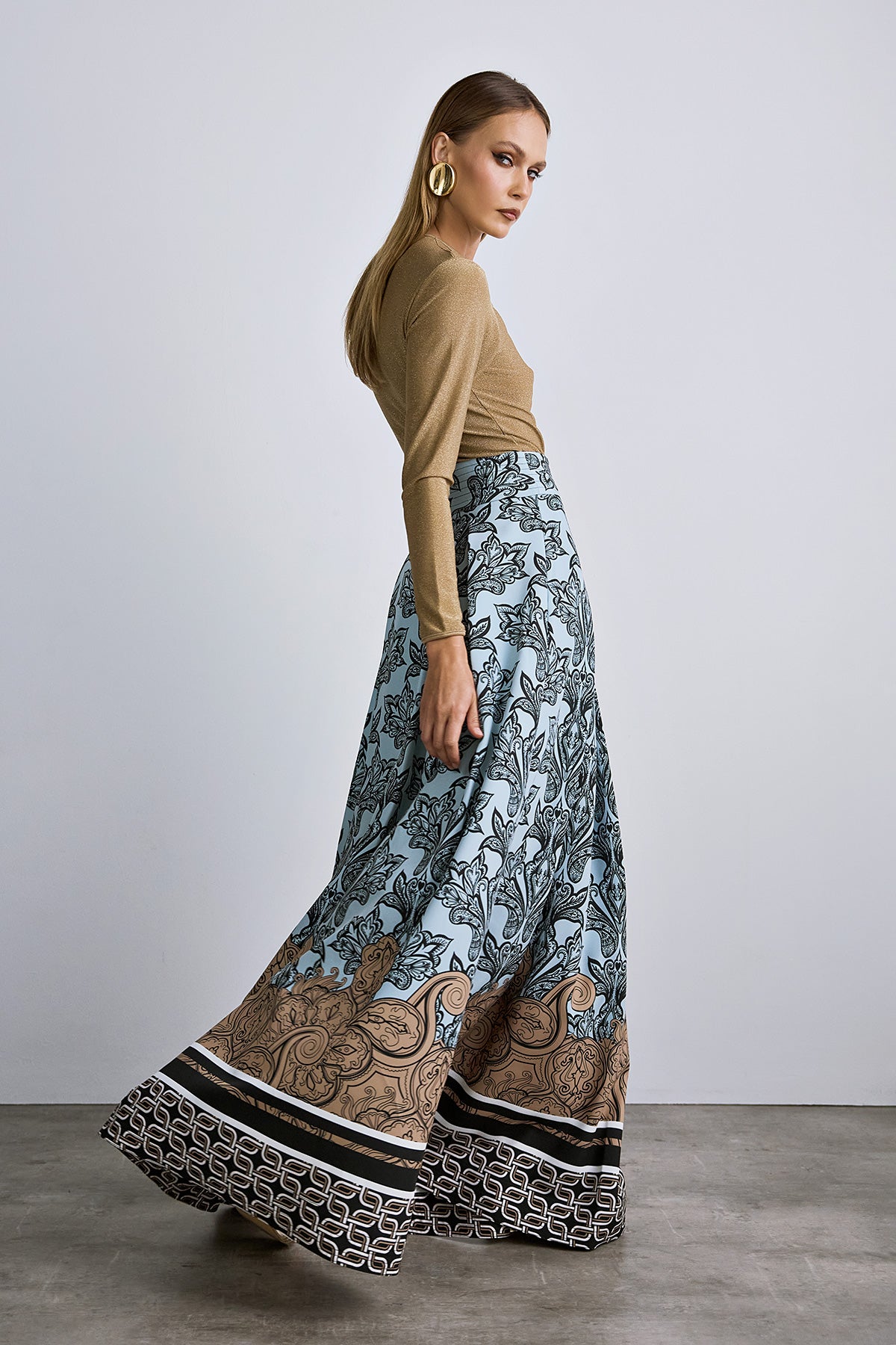 Skirt Maxi Print SOPHIA (17040Α)