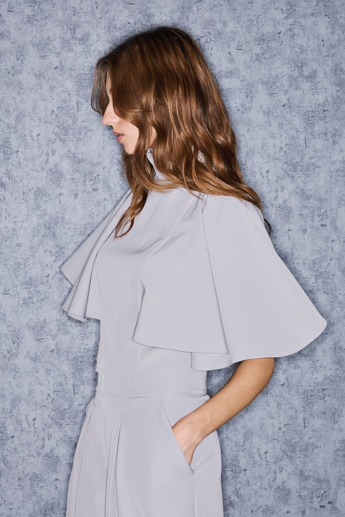 CALLIENE BLOUSE | SOFT GREY  (19030)