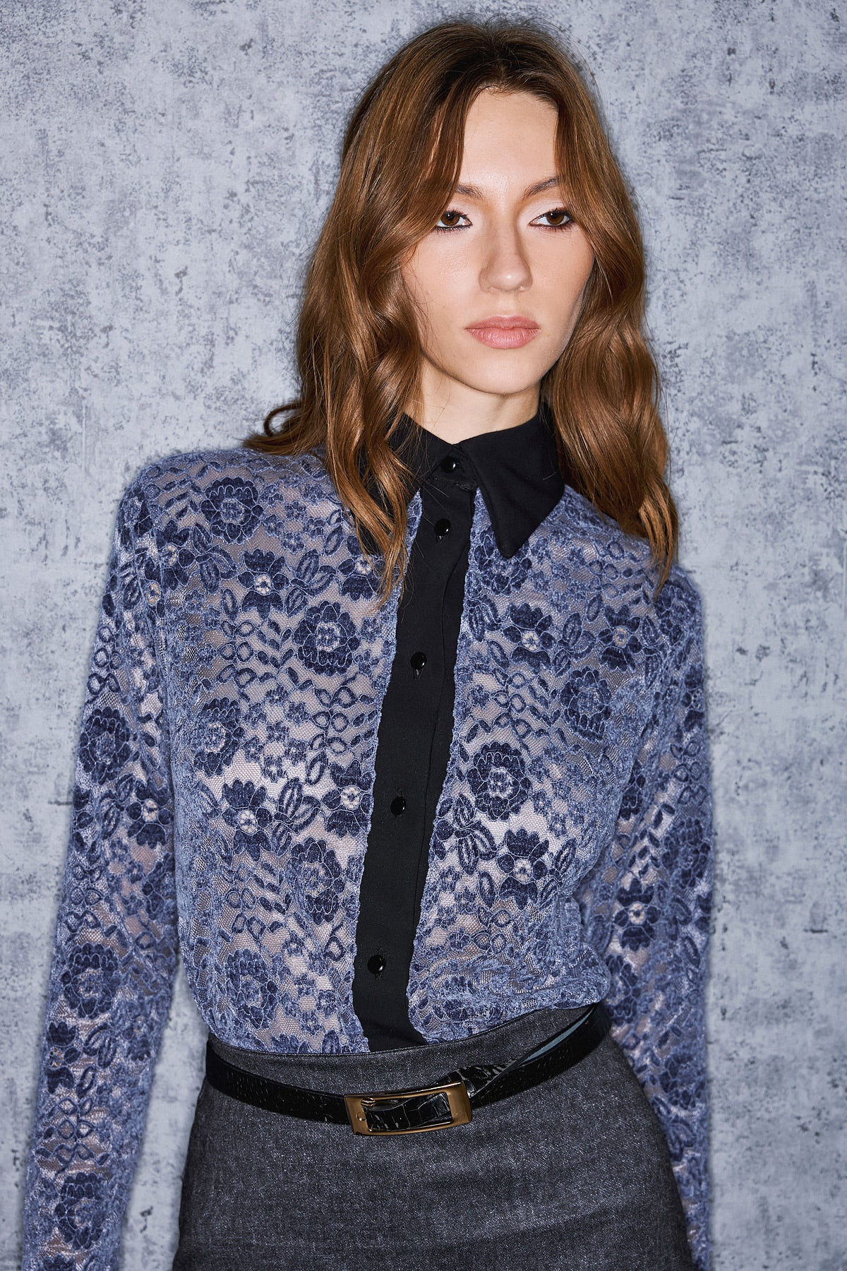 ISOLDE SHIRT LACE | INDIGO  (19007)