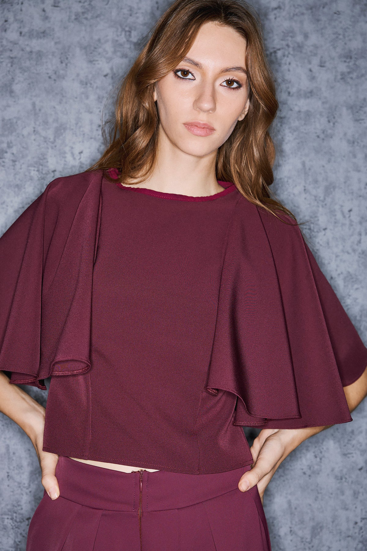 CALLIENE BLOUSE | BORDEAUX  (19030)