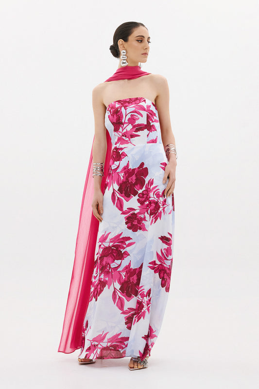 NOURIA DRESS  |  MULBERRY FLORAL  (20025)