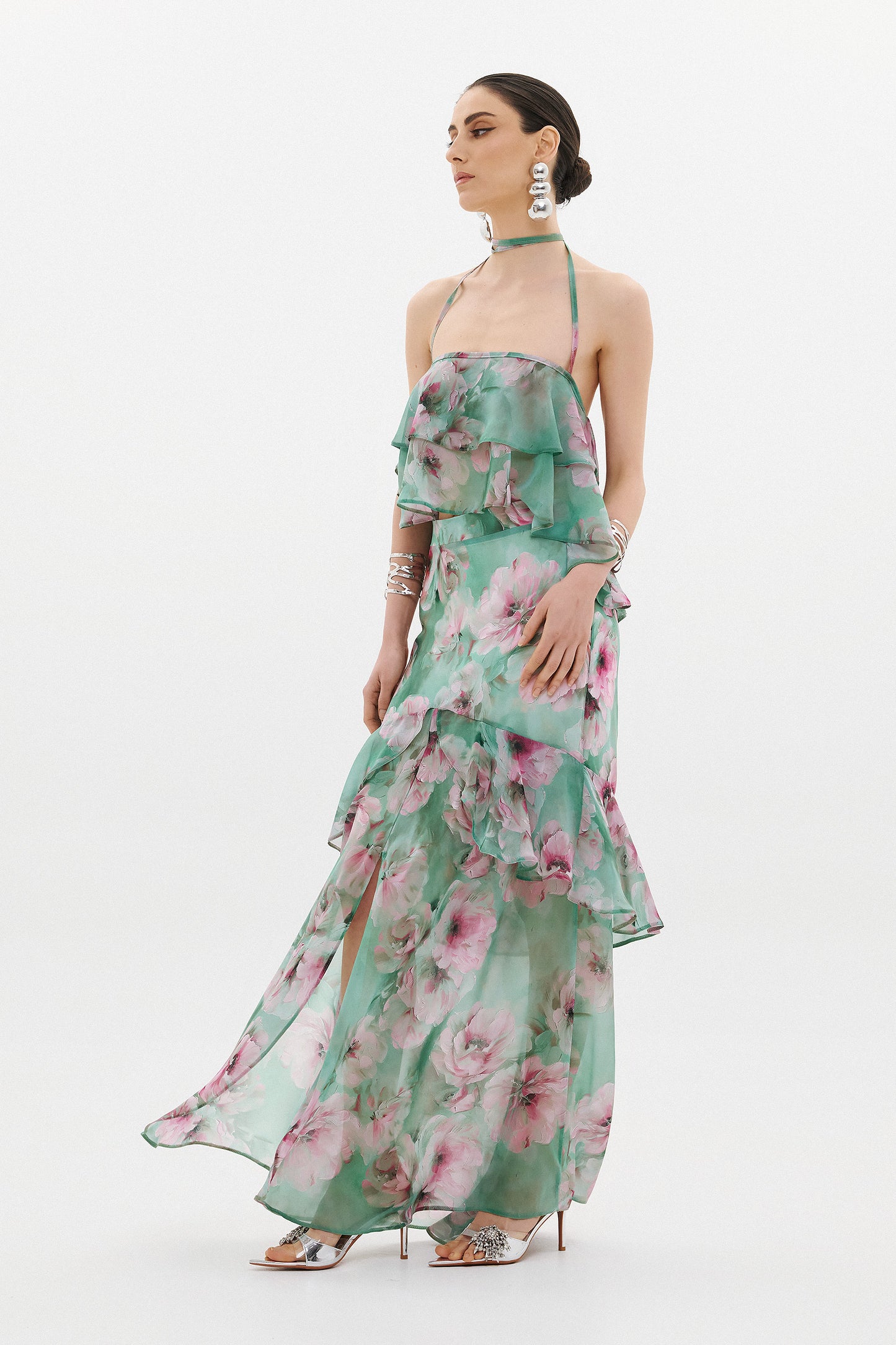 ELENA SKIRT  |  SEAFOAM  FLORAL   (20012)