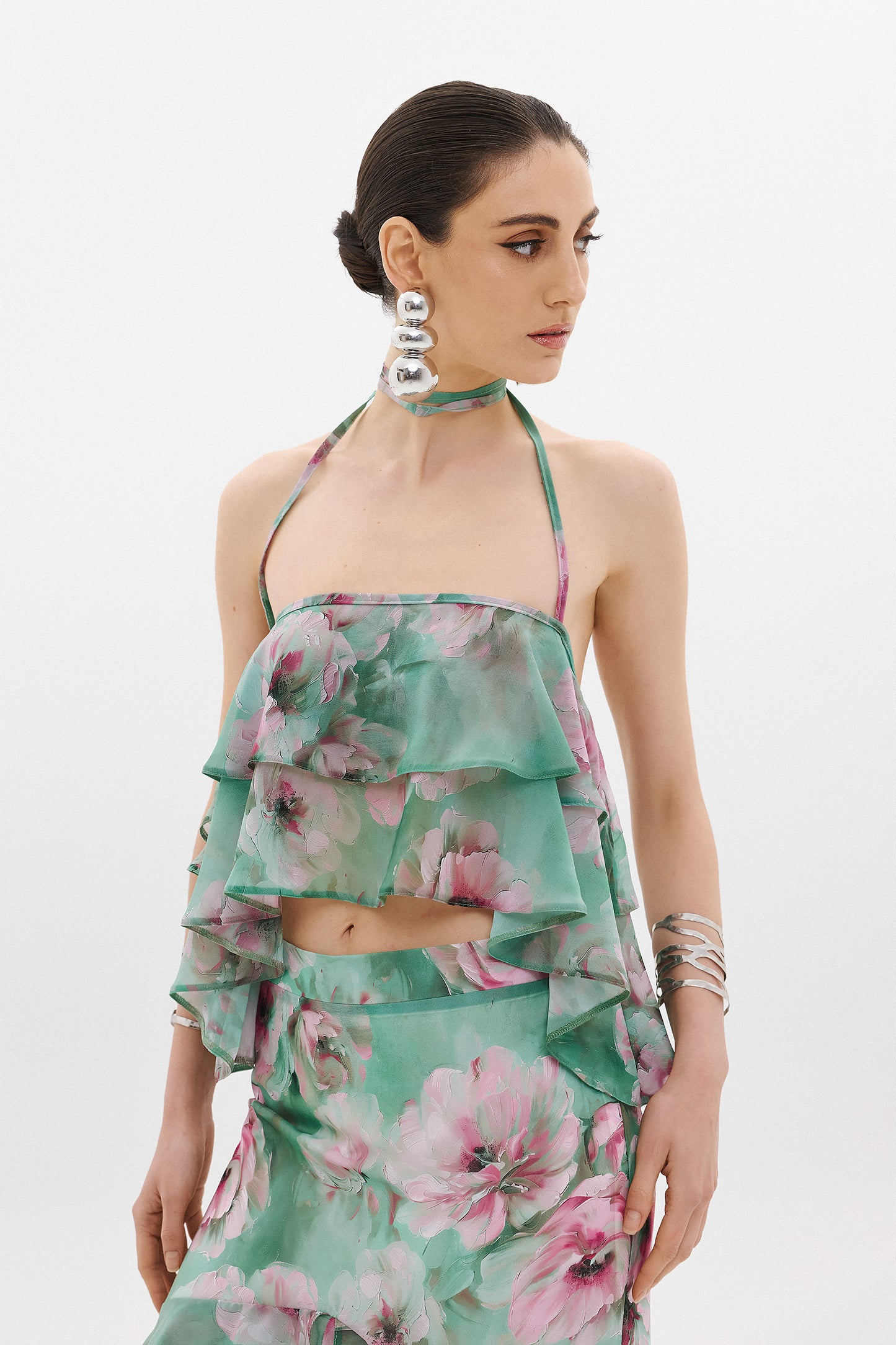 THEA TOP  | SEAFOAM FLORAL  (20006A)