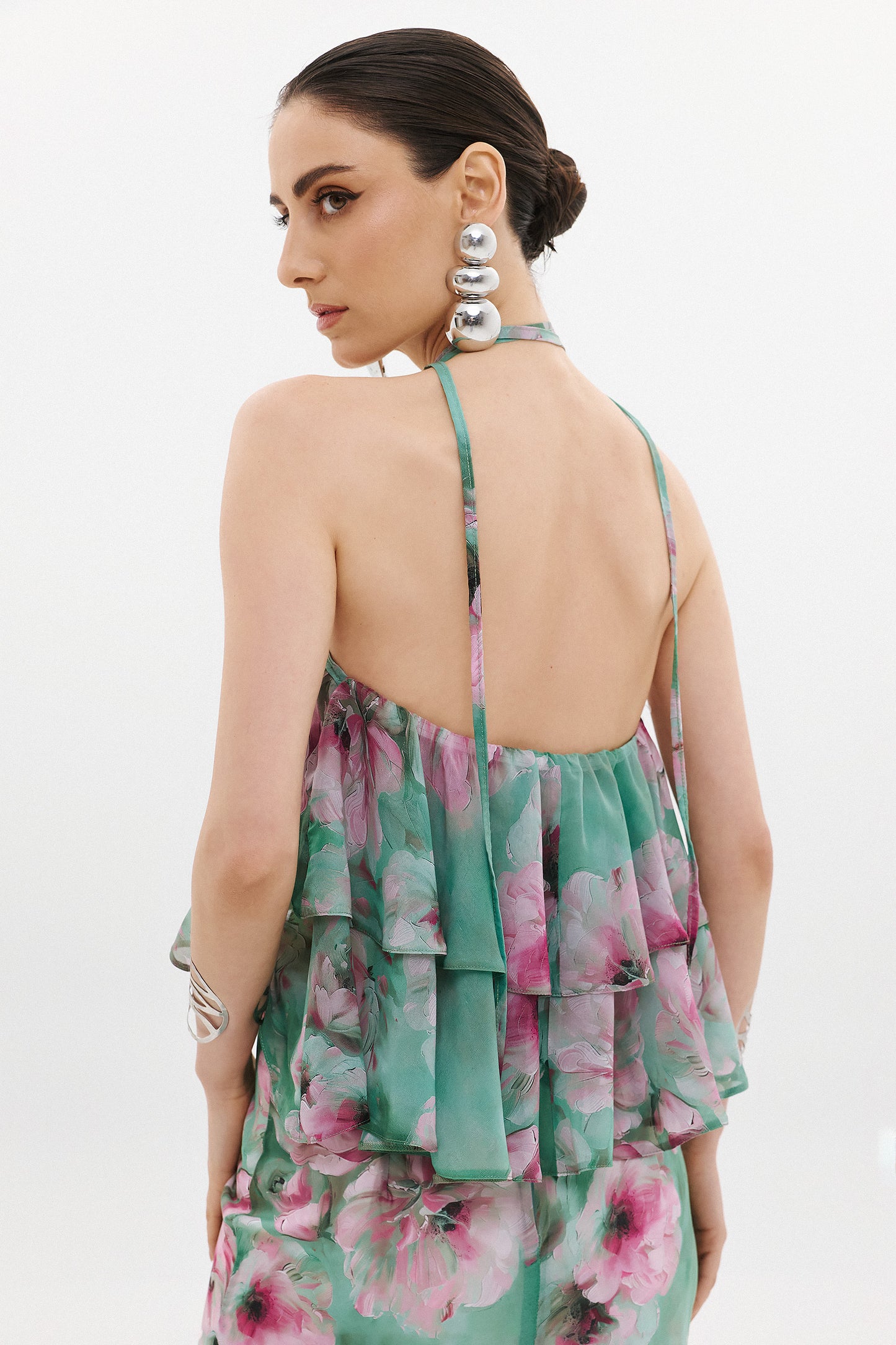 THEA TOP  | SEAFOAM FLORAL  (20006A)