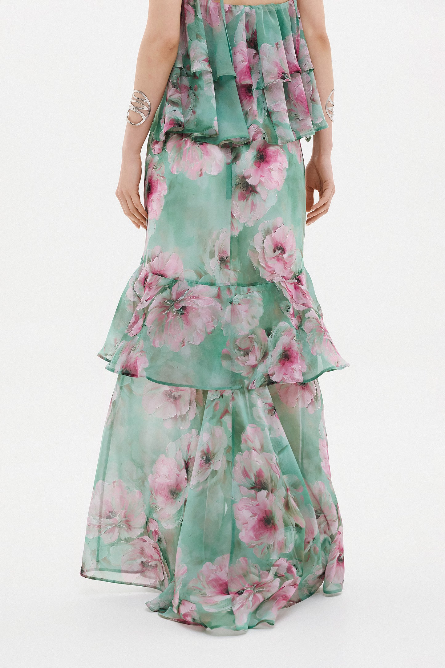 ELENA SKIRT  |  SEAFOAM  FLORAL   (20012)