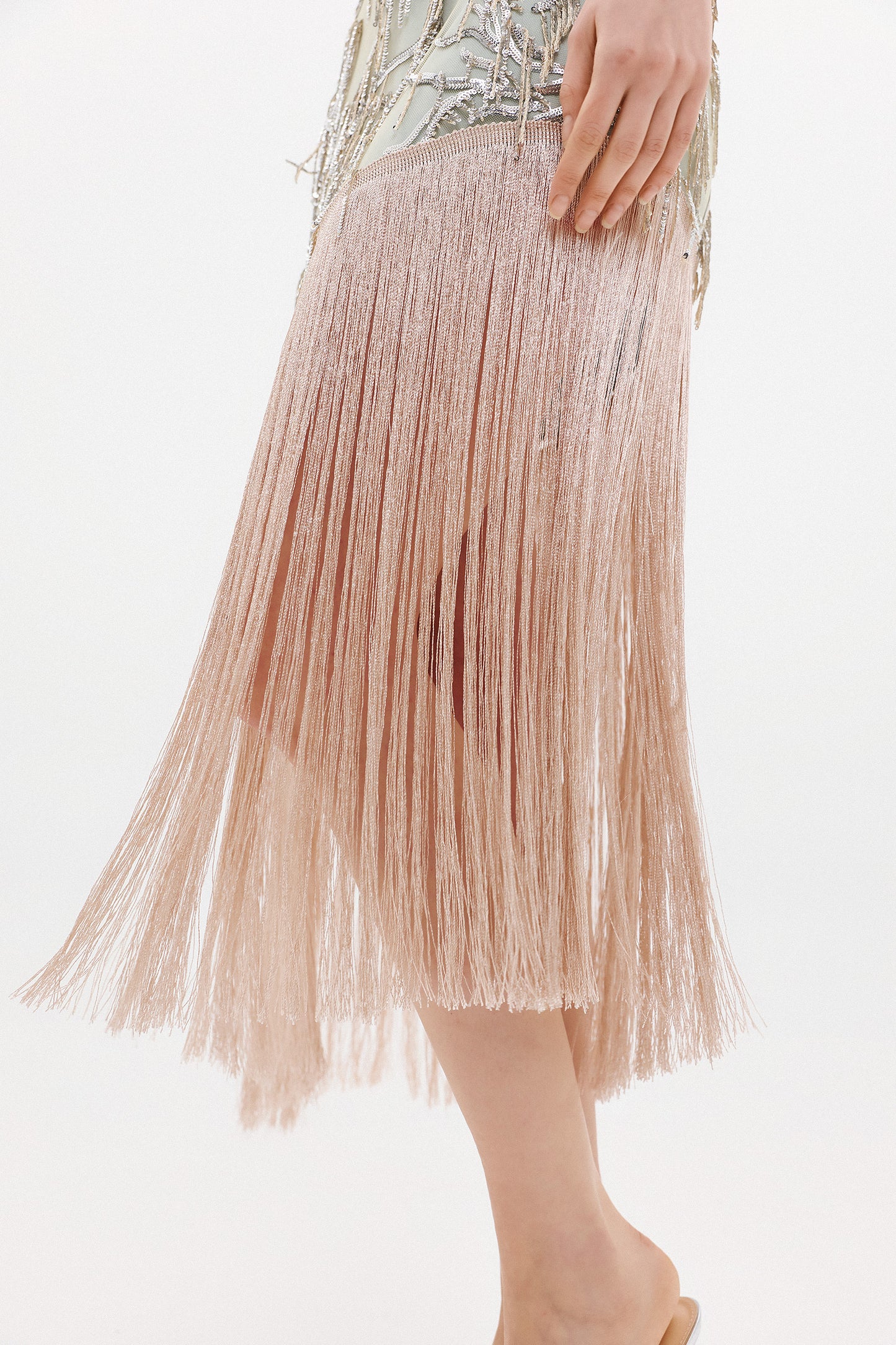 INGRID MIDI DRESS  |  SAGE & BLUSH  (20009A)