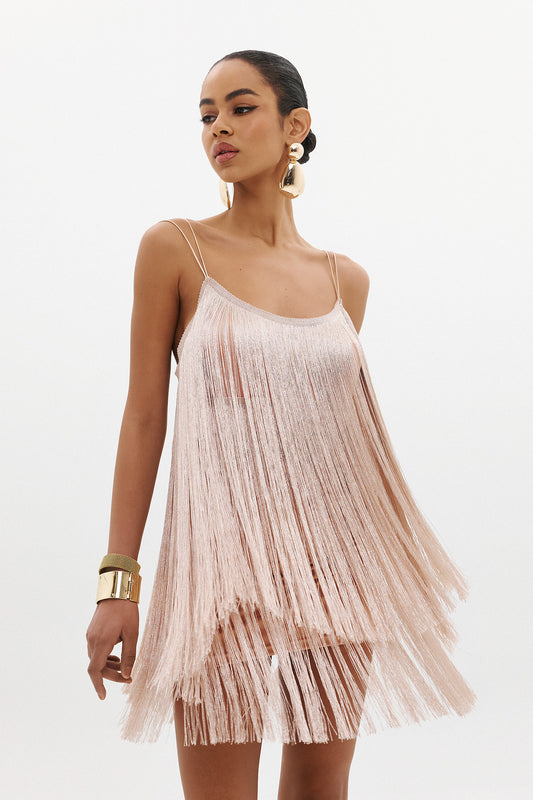 SALSA FRING DRESS  |  BLUSH  (20024)