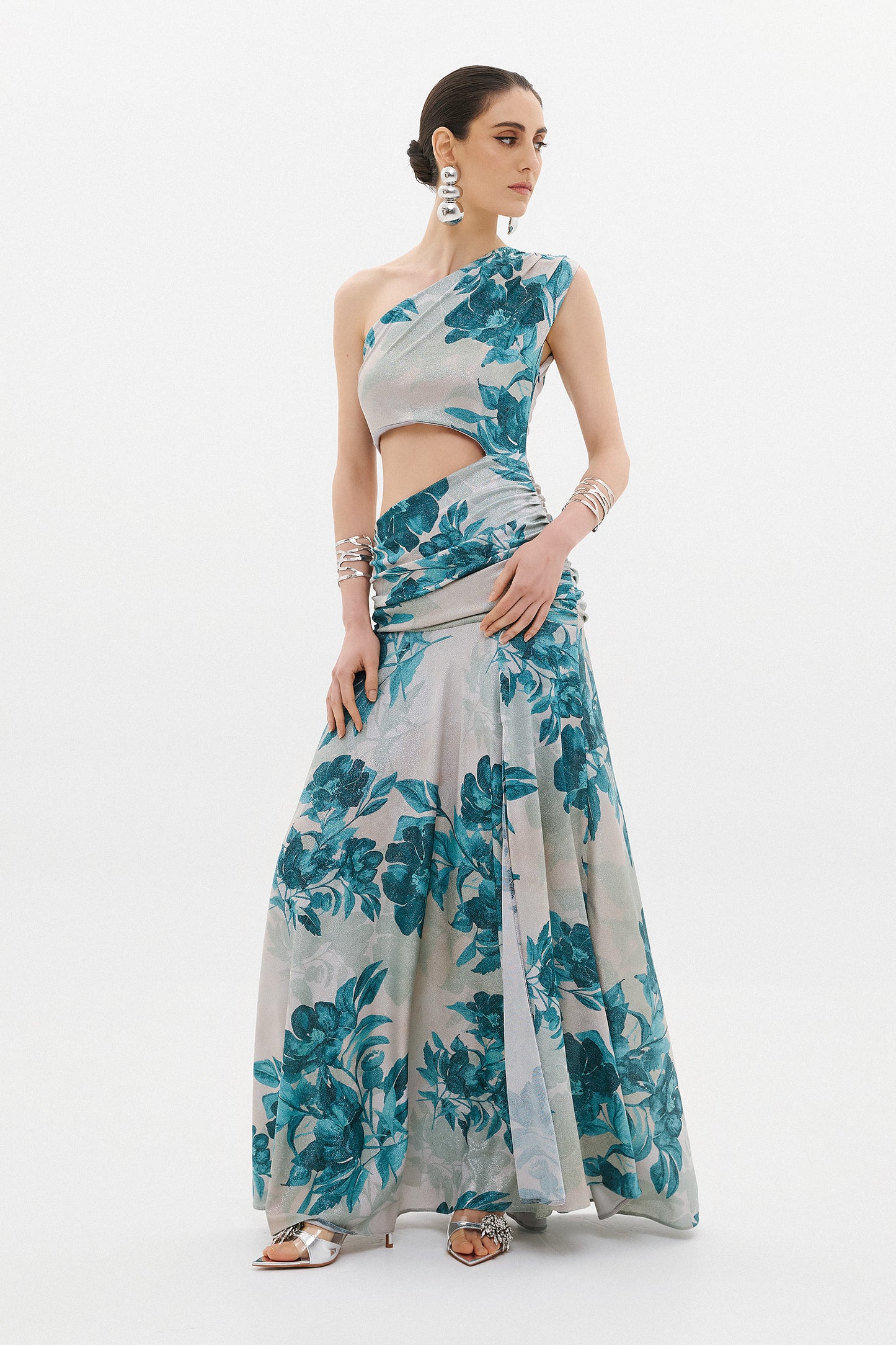 ROMINA DRESS  |  AQUA FLORAL  (20022B)