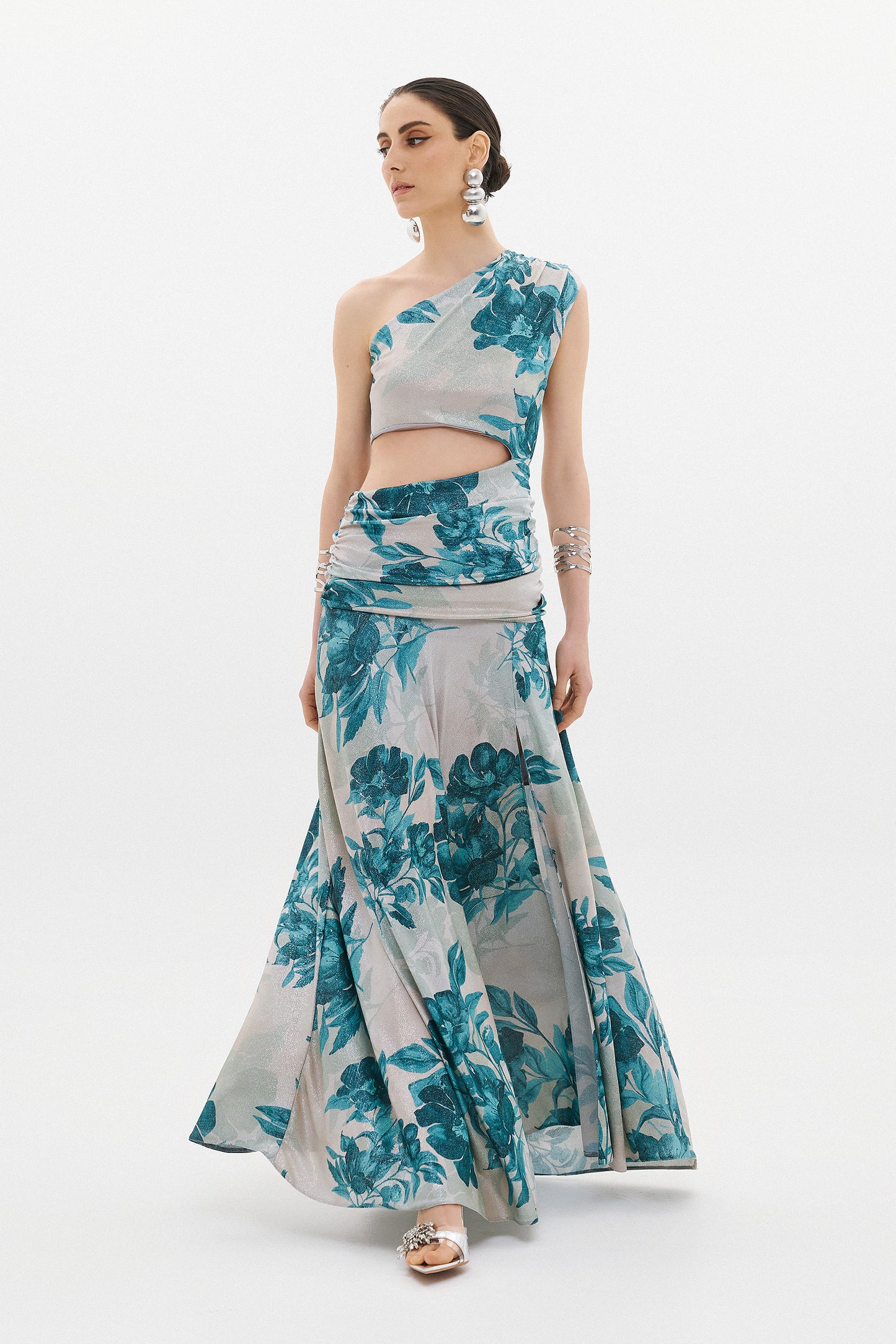 ROMINA DRESS  |  AQUA FLORAL  (20022B)